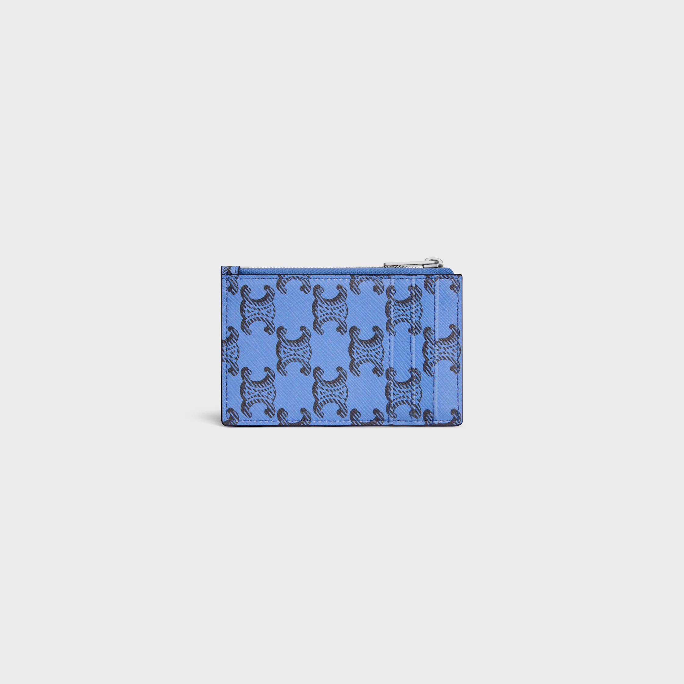 Zipped Card Holder IN Triomphe Canvas and lambskin