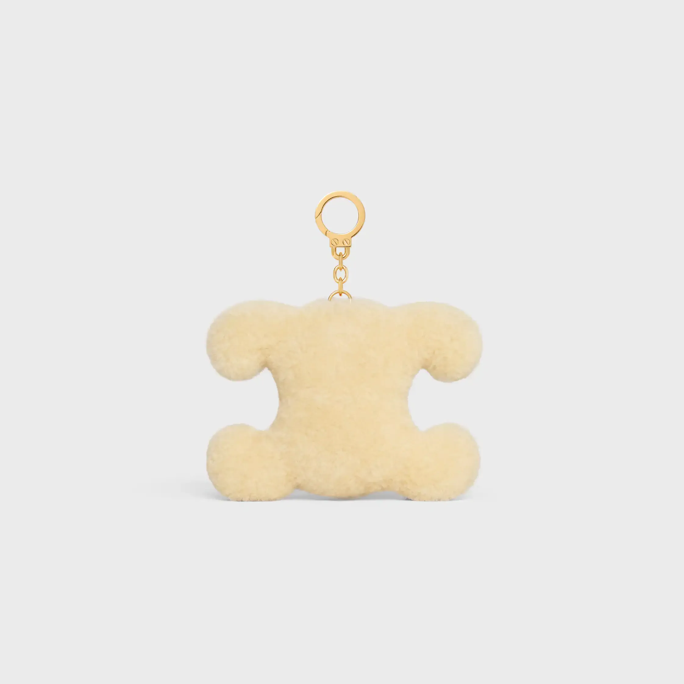 TRIOMPHE POM-POM CHARM APPLE IN SHEARLING AND CALFSKIN