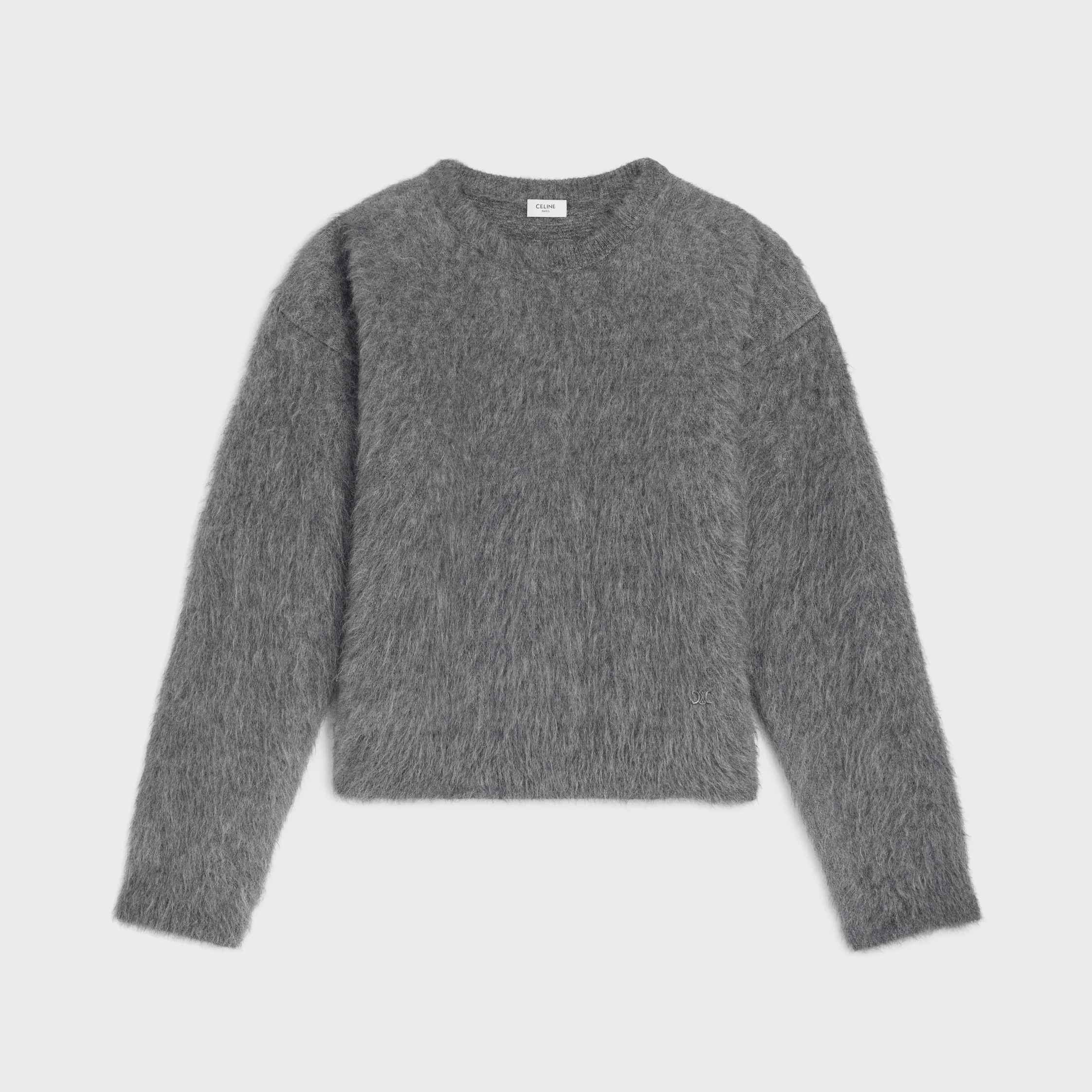 crewneck sweater IN brushed mohair