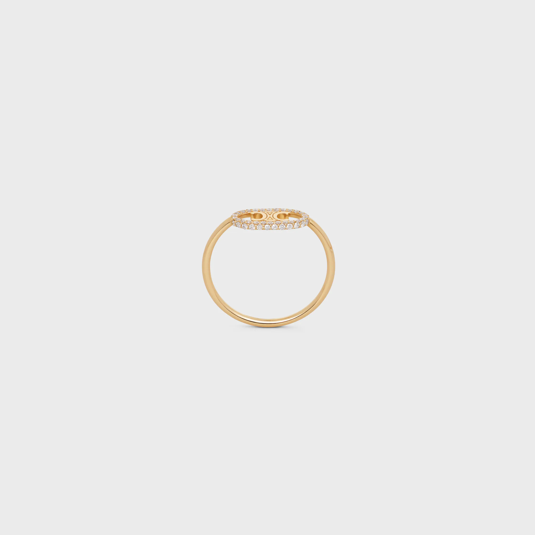 Maillon Triomphe Ring in Yellow Gold and Diamonds