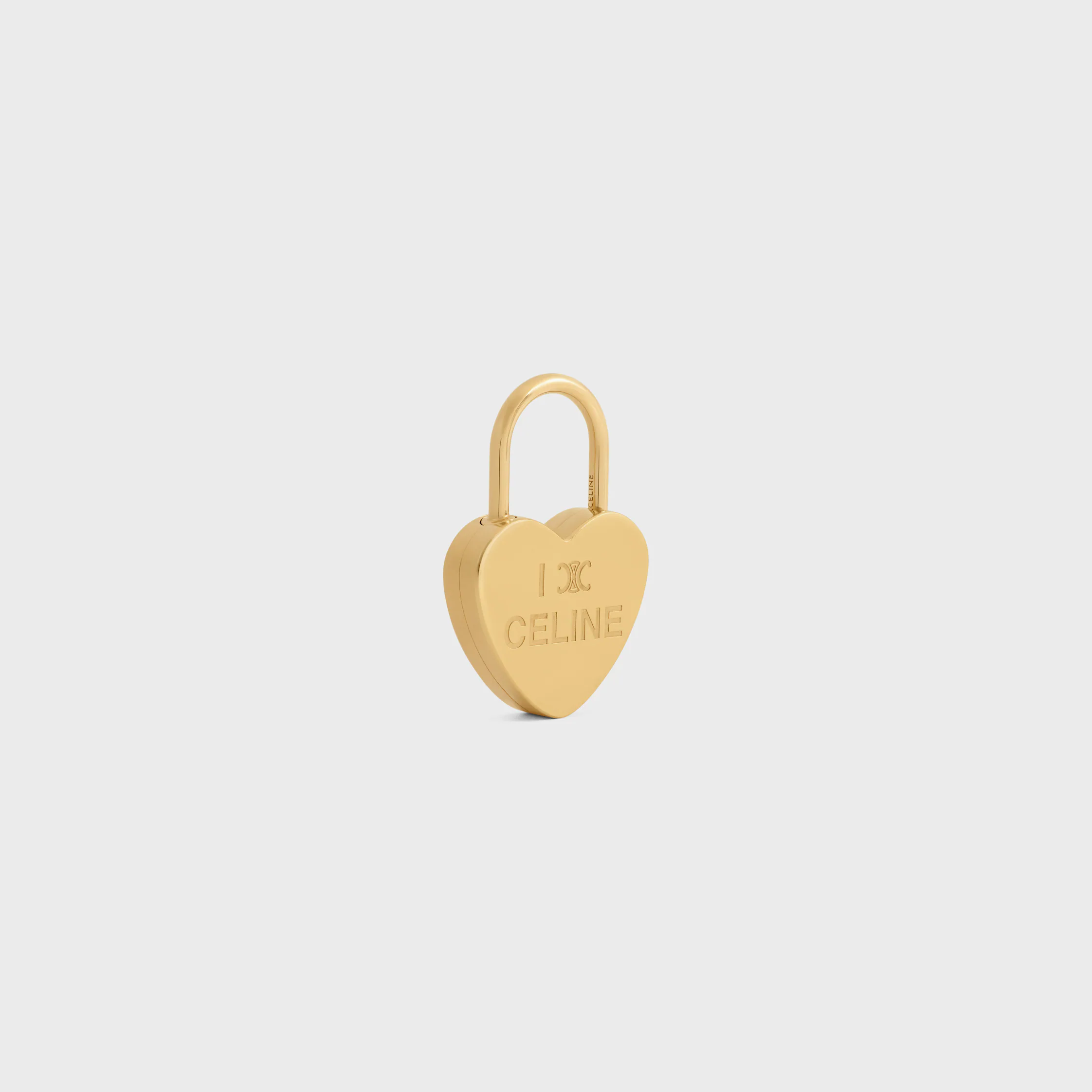 CHARMS HEART PADLOCK IN BRASS WITH GOLD FINISH