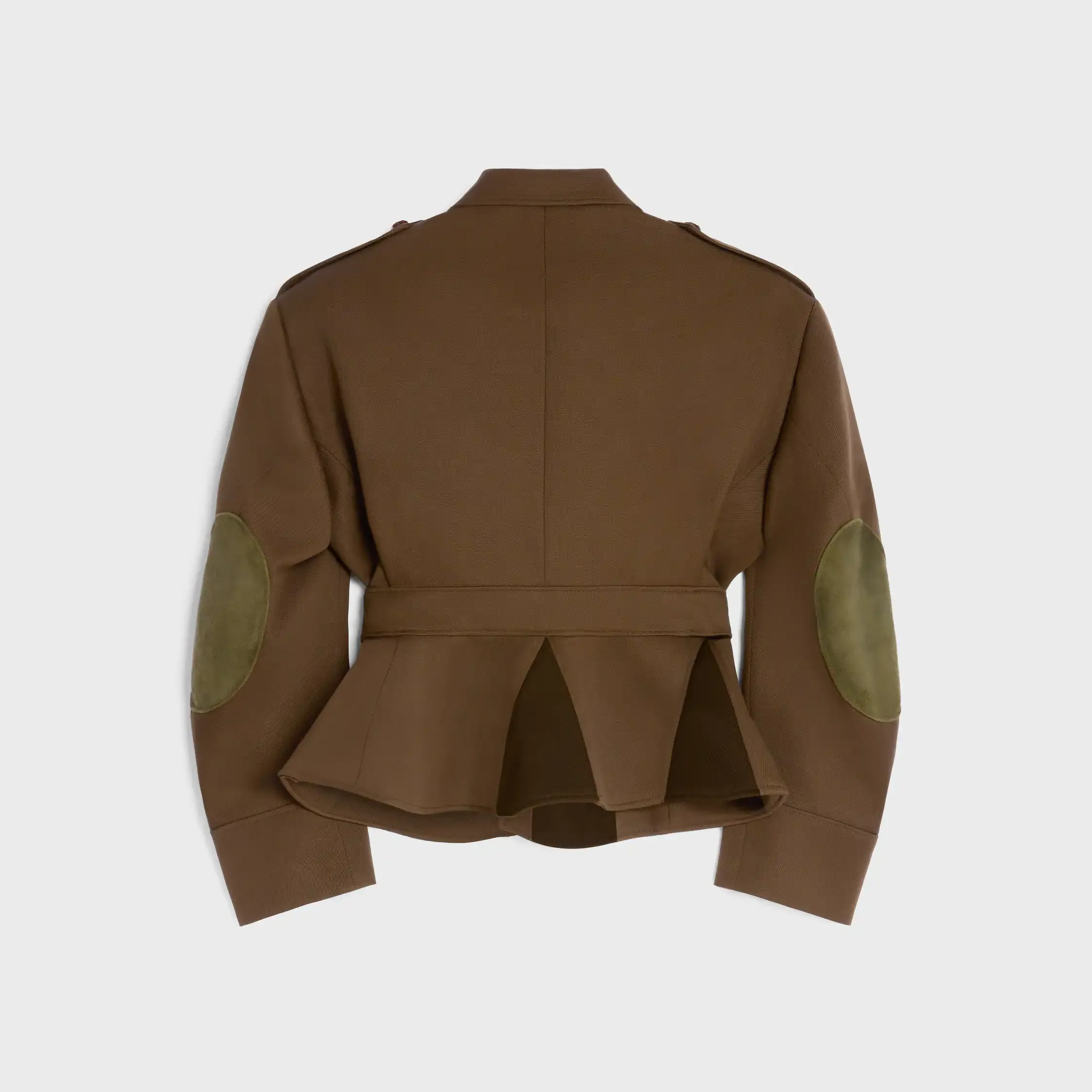 peplum jacket IN diagonal wool