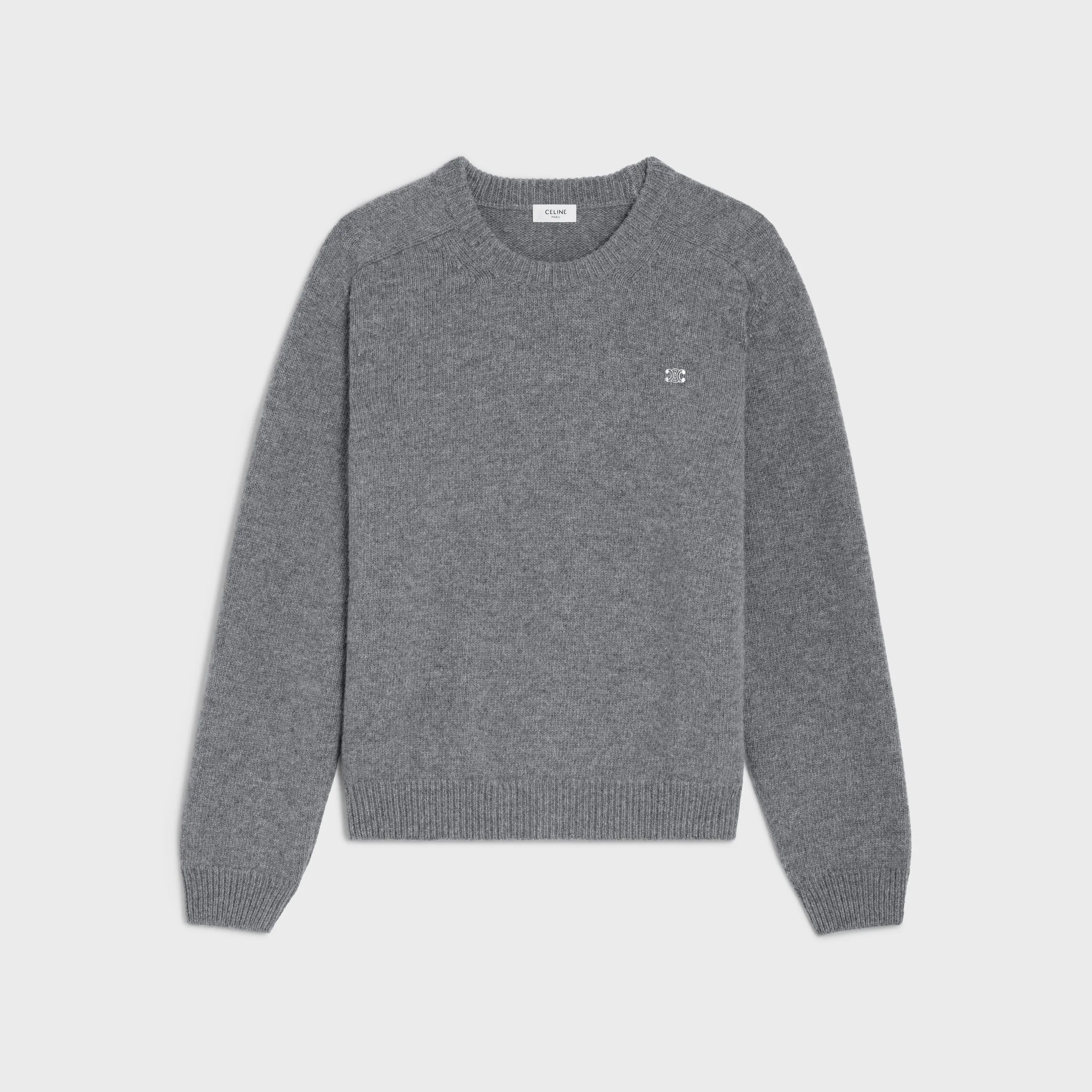 triomphe crew neck sweater in wool cashmere