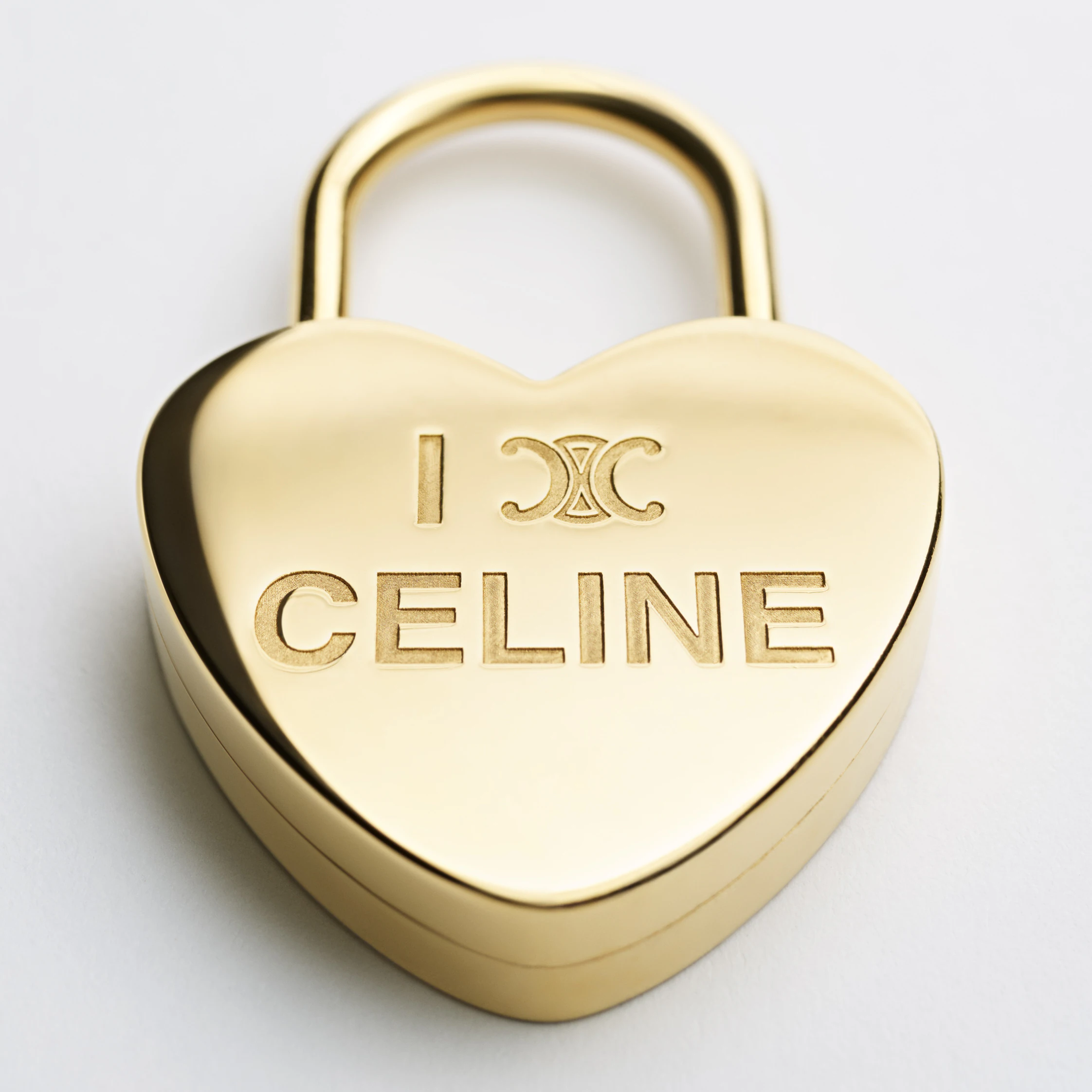 CHARMS HEART PADLOCK IN BRASS WITH GOLD FINISH