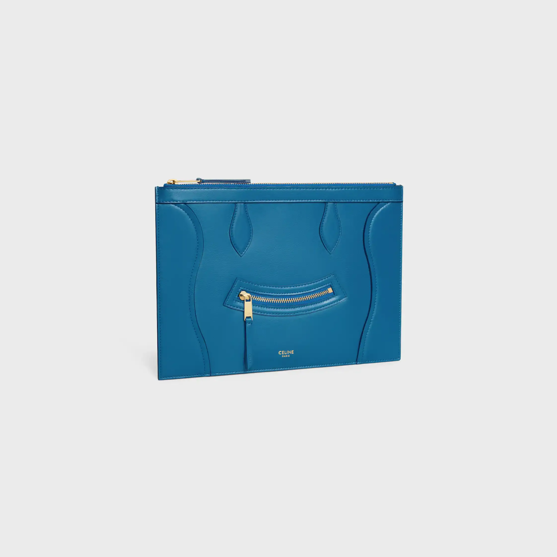 MEDIUM POUCH IN GLOSSY CALFSKIN