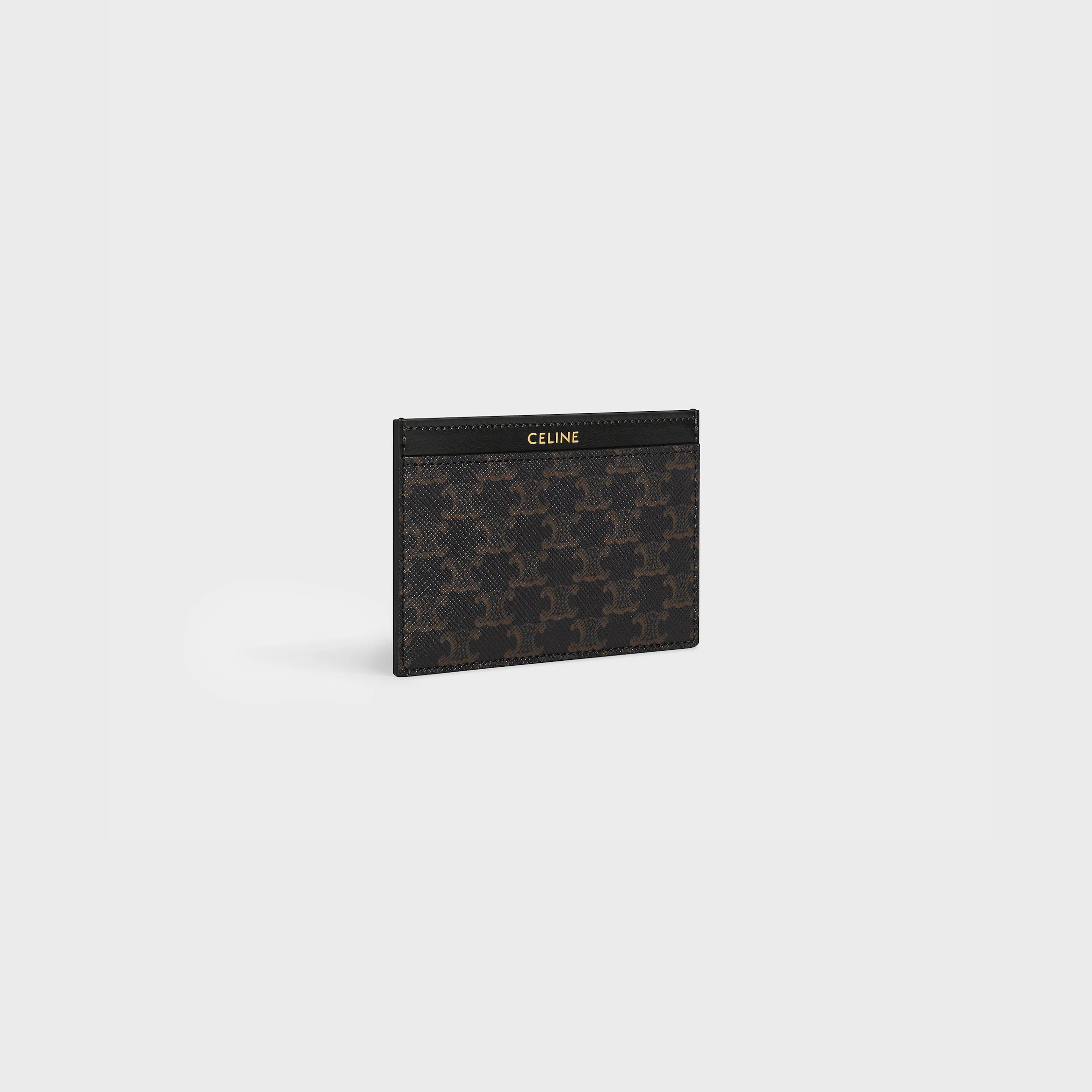Plain Card holder IN Triomphe Canvas and calfskin