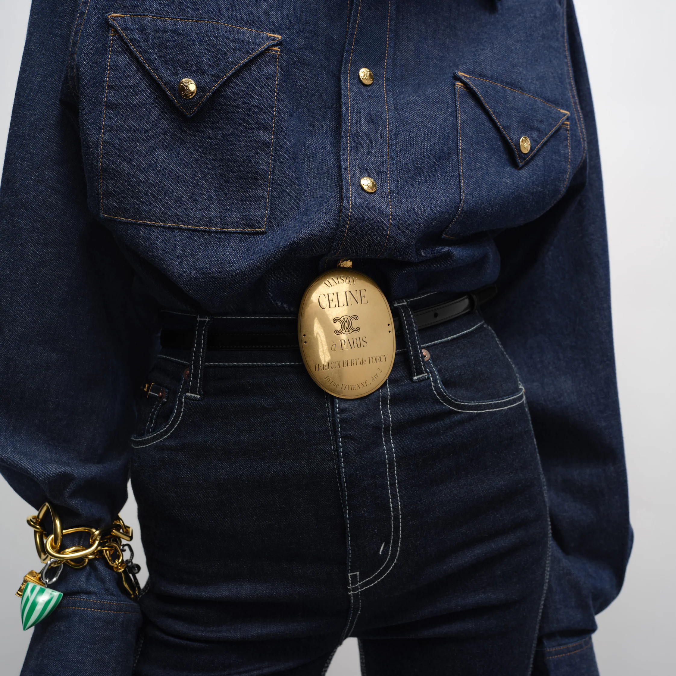 MAISON CELINE BELT 13MM IN Taurillon Leather