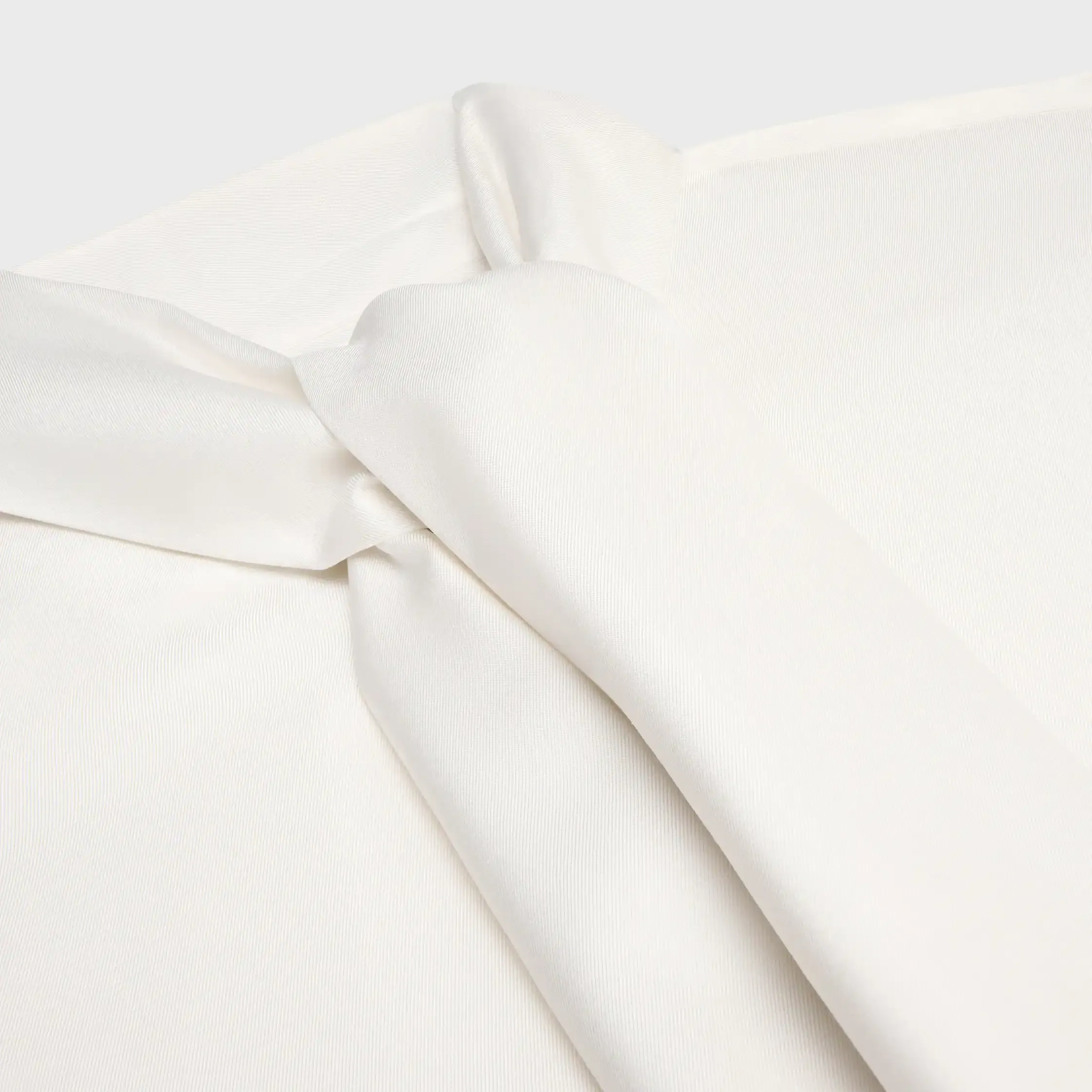 cropped lavalliere shirt IN silk twill