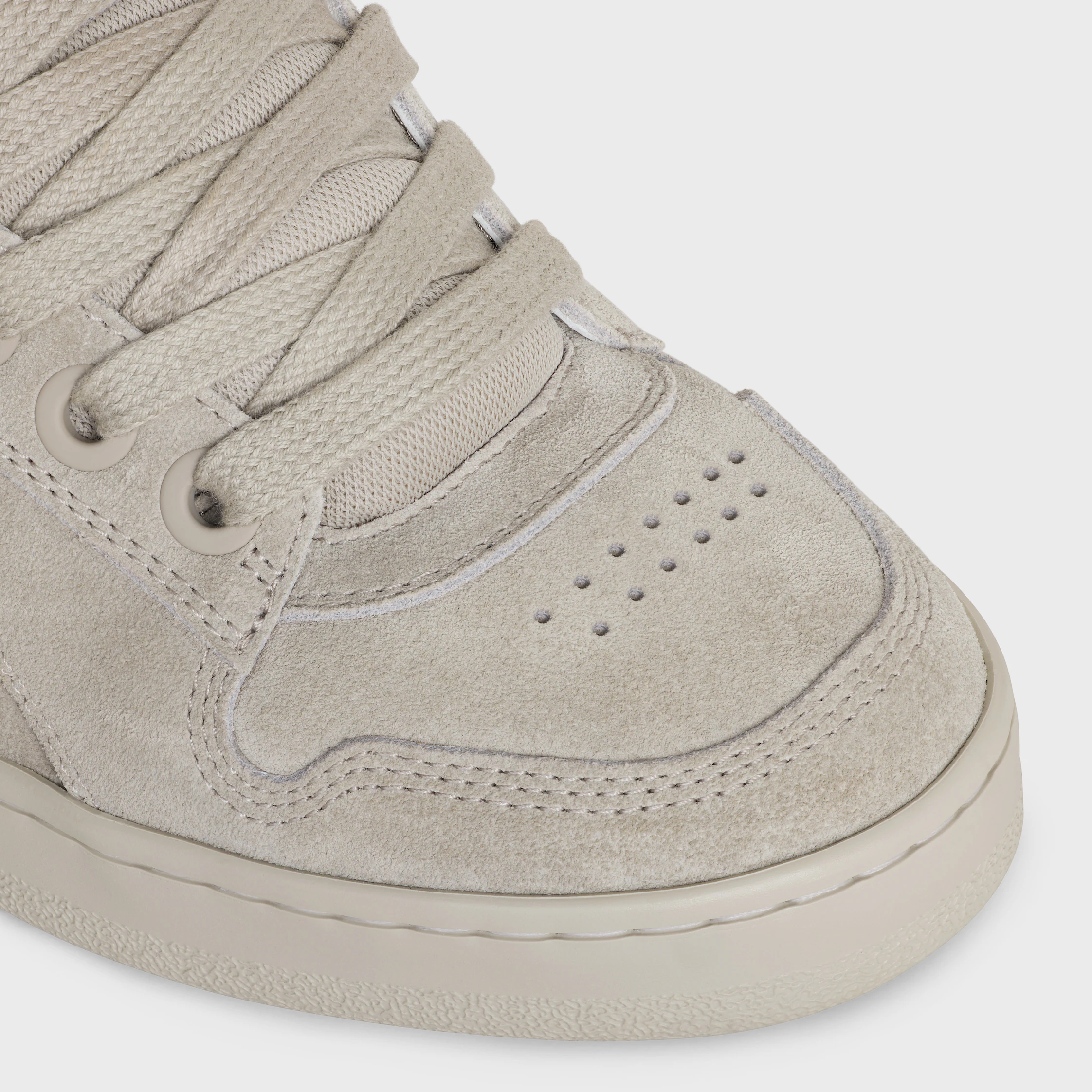 CELINE HUNTINGTON LOW LACE-UP SNEAKER in SUEDE CALFSKIN AND MESH