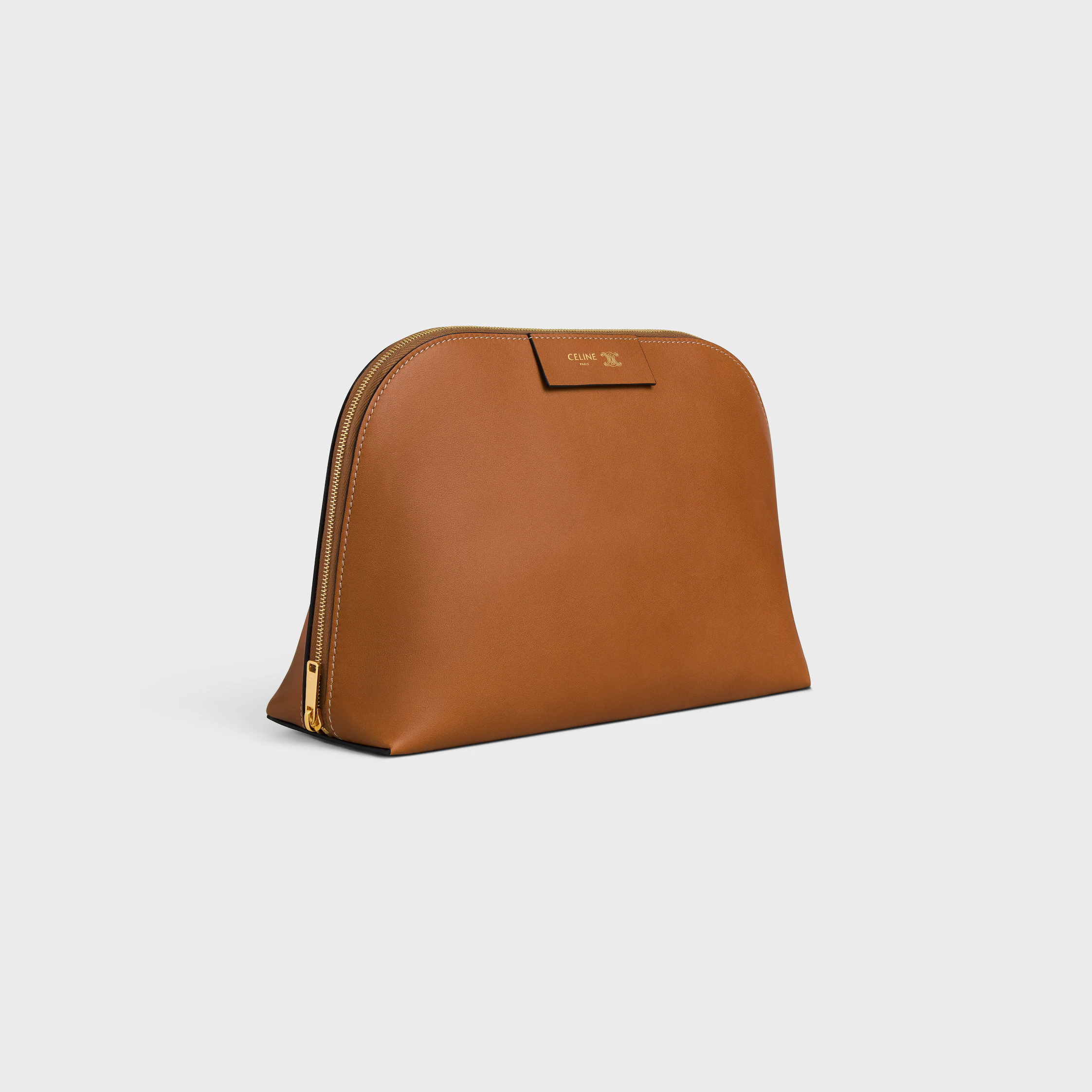 LARGE COSMETIC POUCH IN SMOOTH CALFSKIN