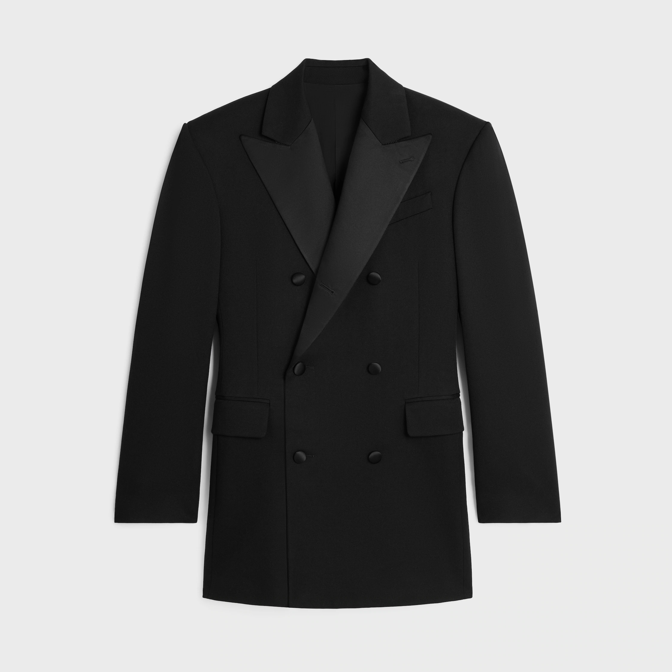 COLONNE TUX JACKET IN wool and mohair gabardine