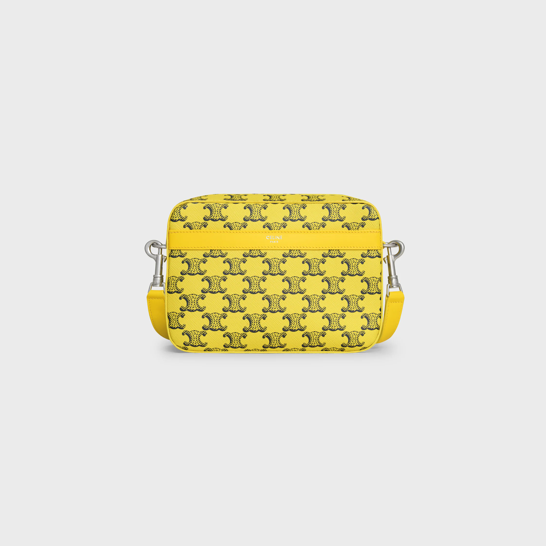 SMALL MESSENGER BAG IN TRIOMPHE CANVAS AND CALFSKIN
