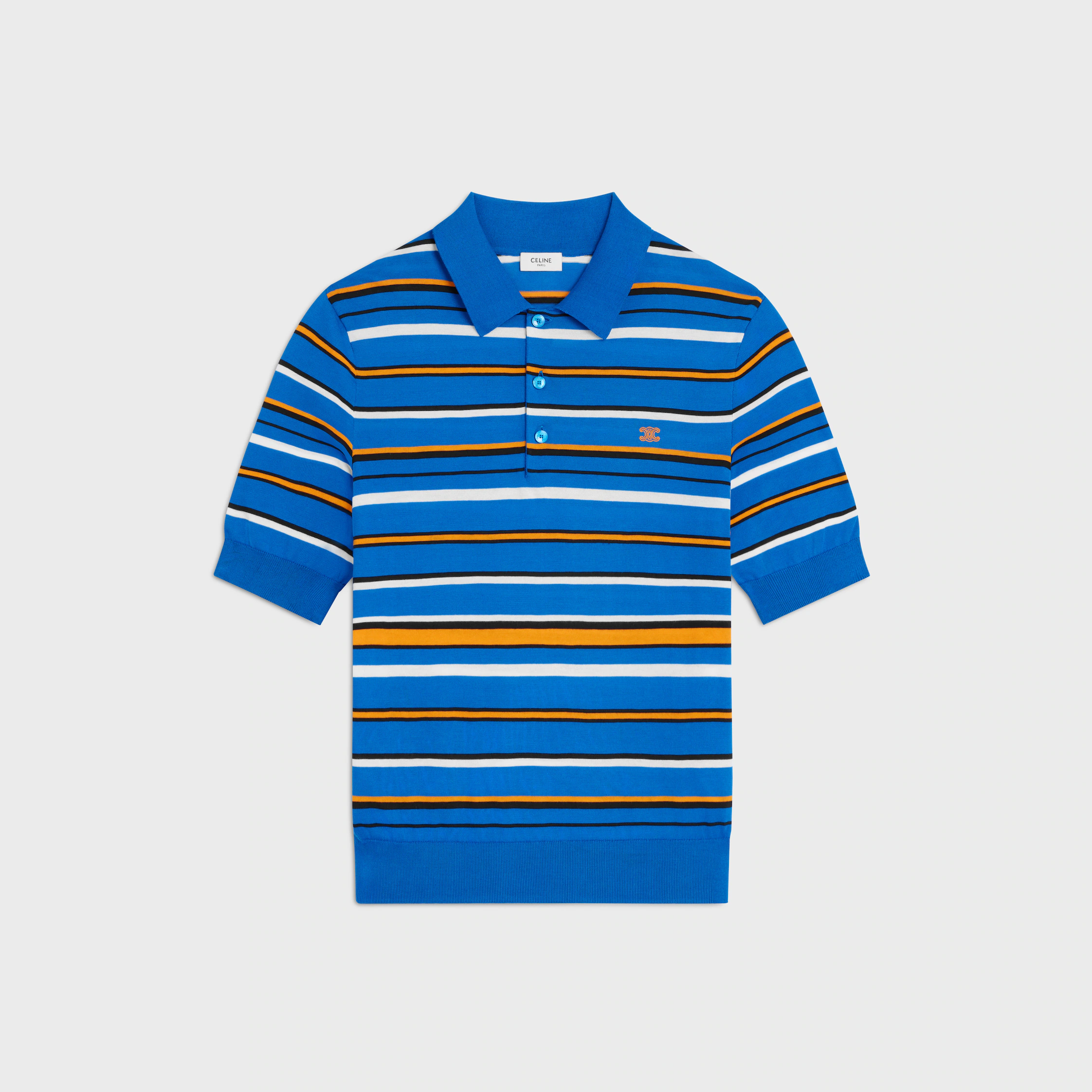 short-sleeved polo sweater IN fine cotton