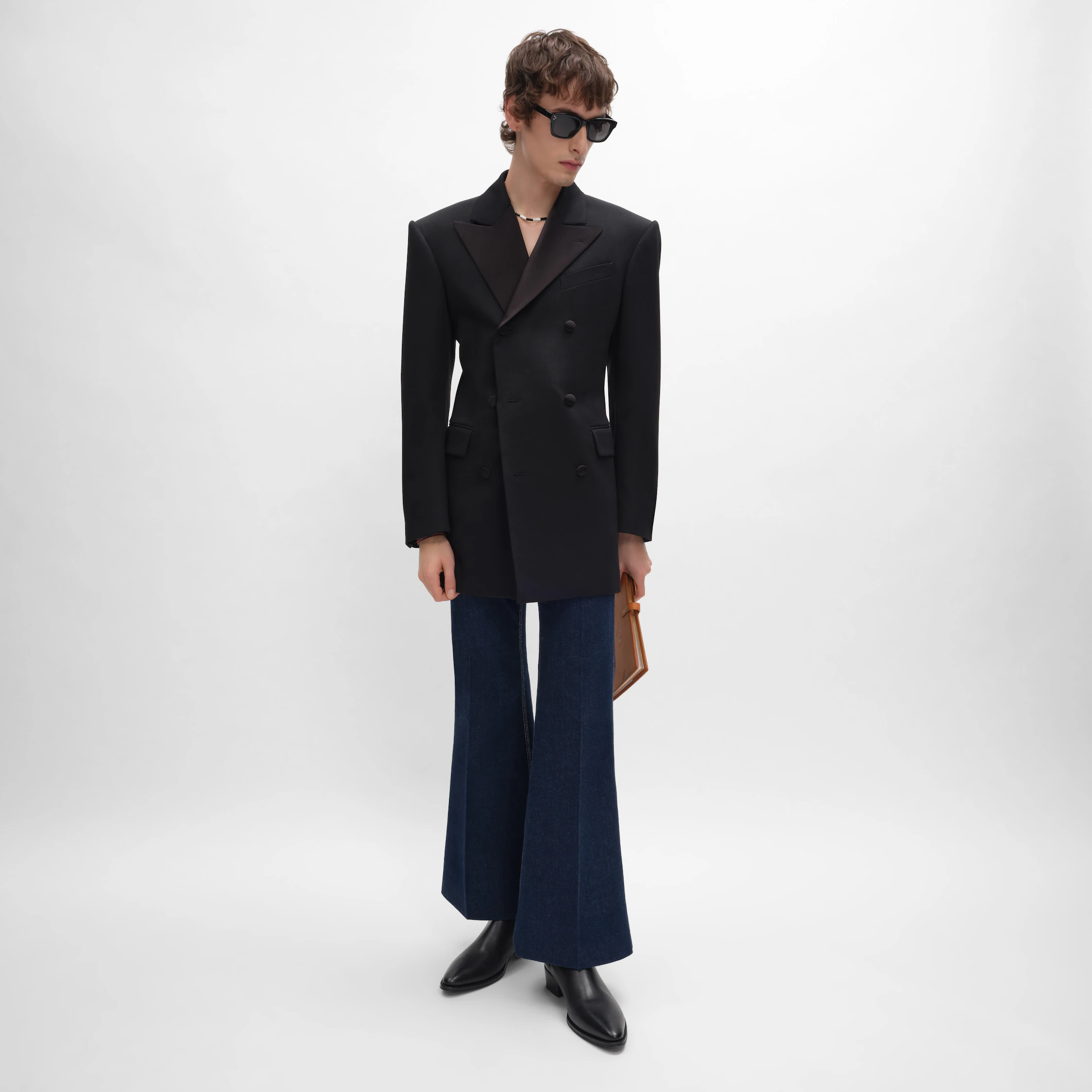 FLARE JEANS 003 IN LIGHTWEIGHT INDIGO DENIM
