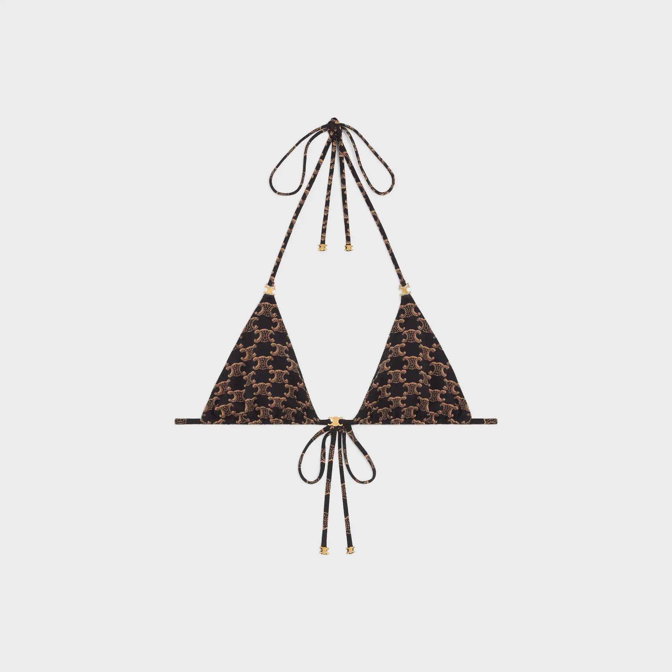triangle top in monogram matte jersey