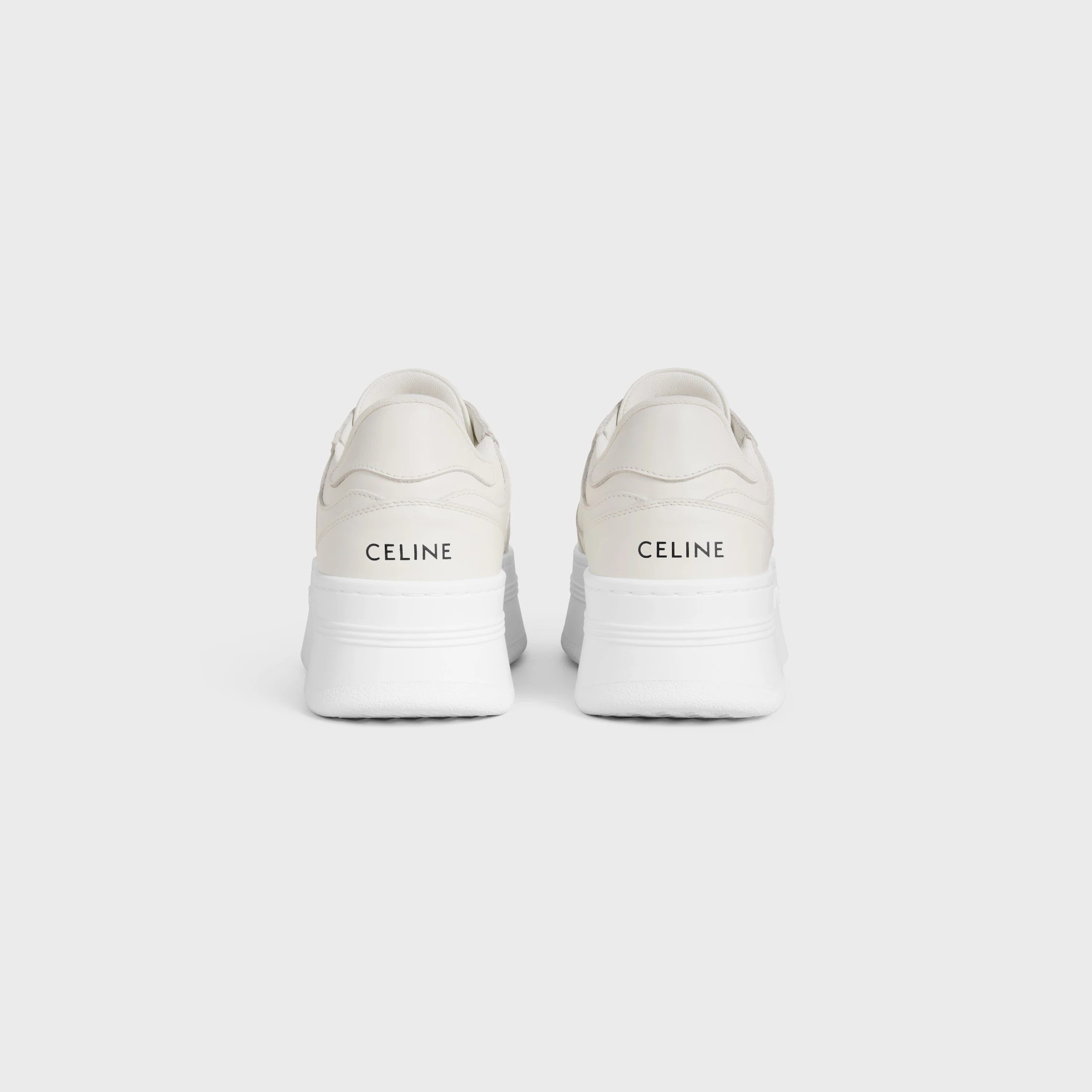 BLOCK WEDGE SNEAKER IN CALFSKIN