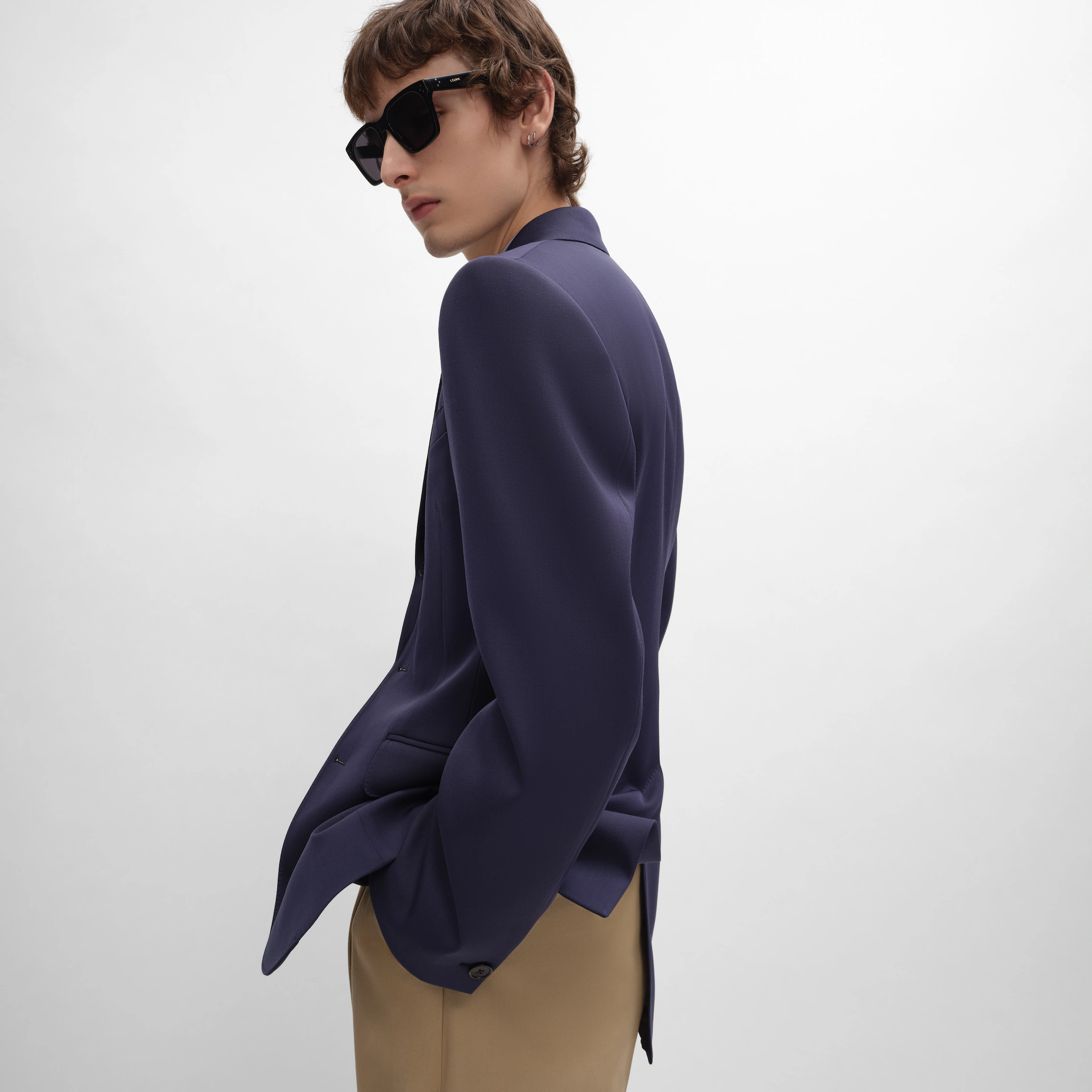 colonne jacket IN GRAIN DE POUDRE WOOL