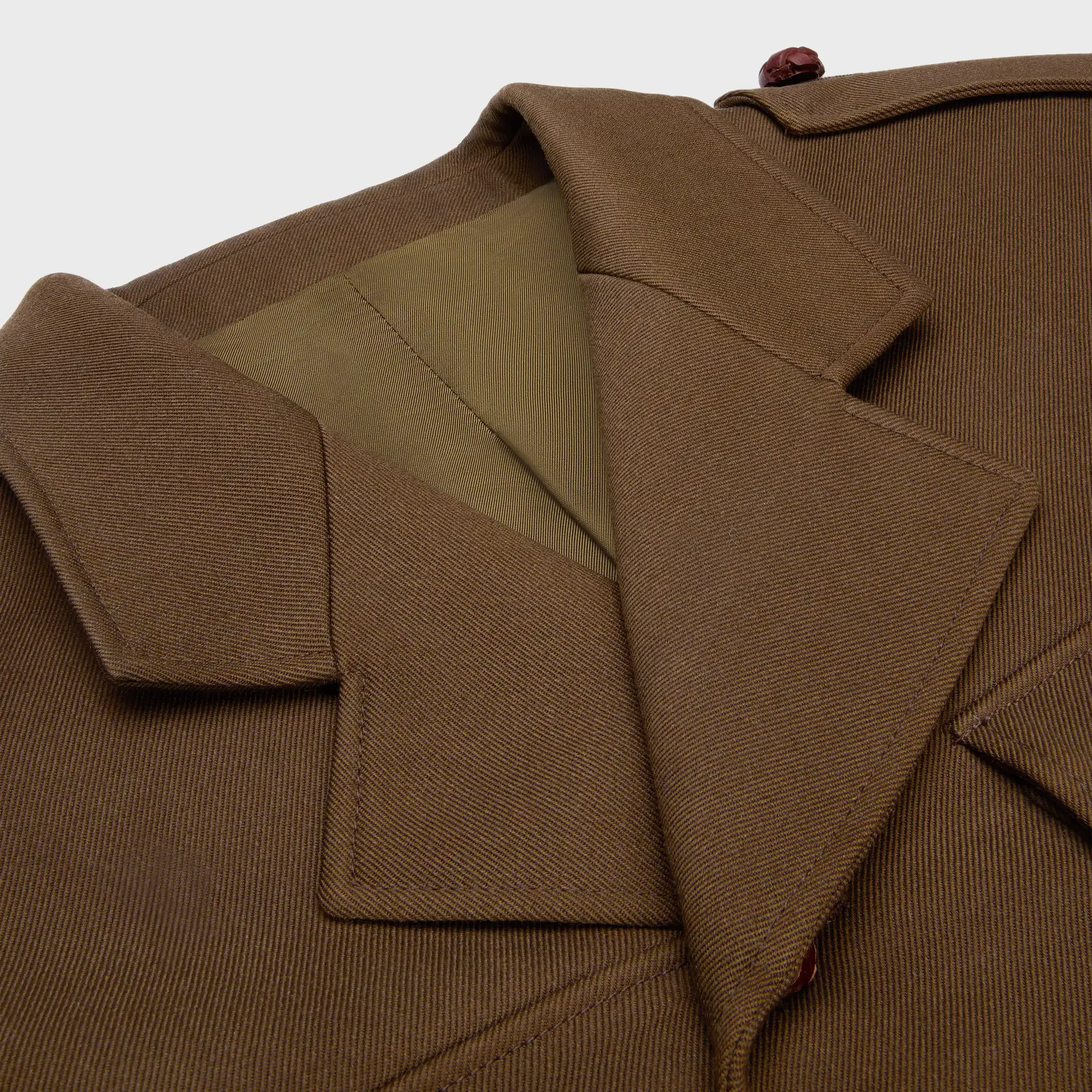 peplum jacket IN diagonal wool