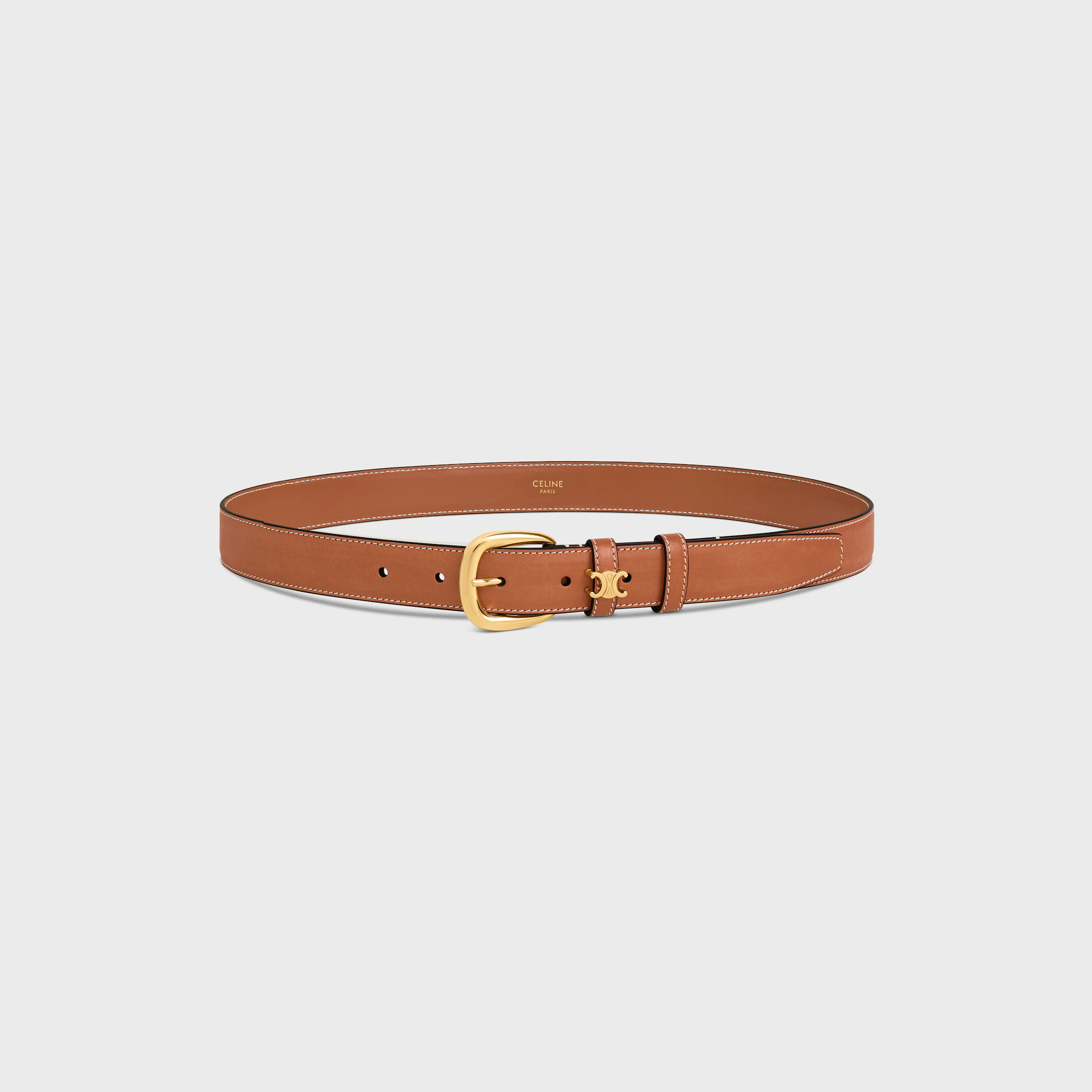 VIVIENNE BELT 25MM IN Natural Calfskin