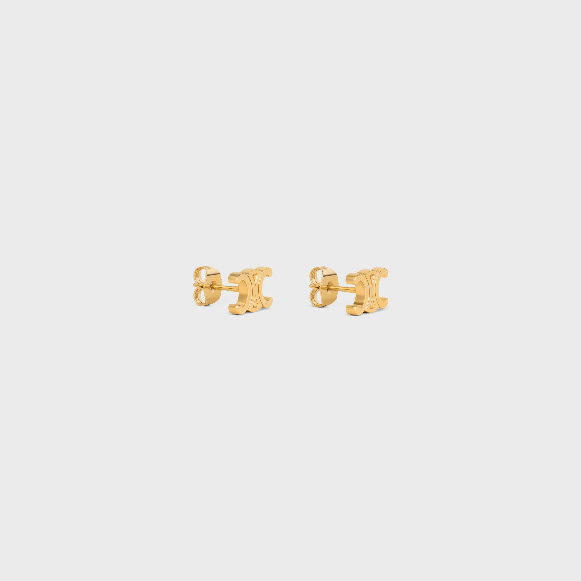 Triomphe Studs in Brass with Gold Finish