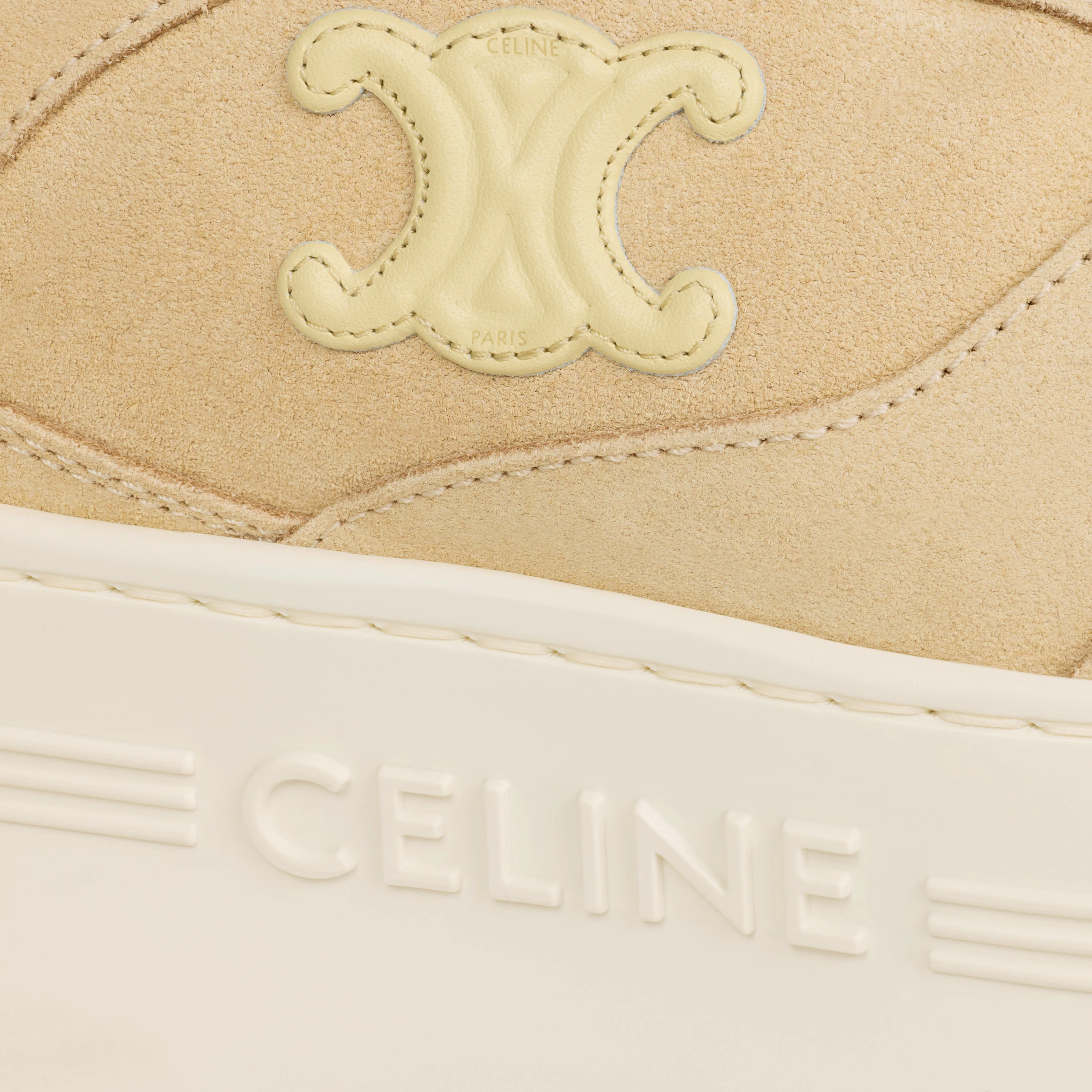 BLOCK WEDGE SNEAKER IN SUEDE CALFSKIN AND CALFSKIN
