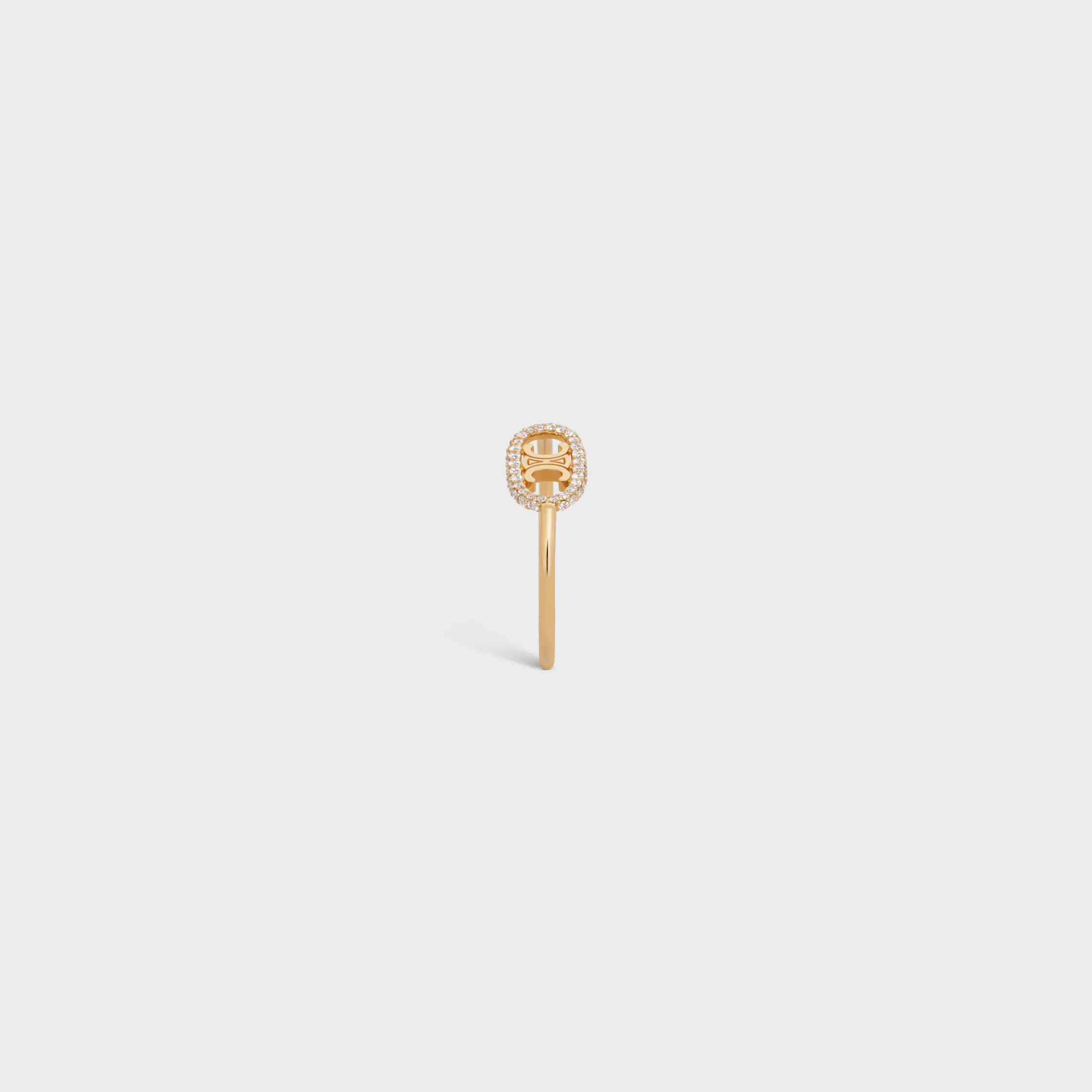 Maillon Triomphe Ring in Yellow Gold and Diamonds