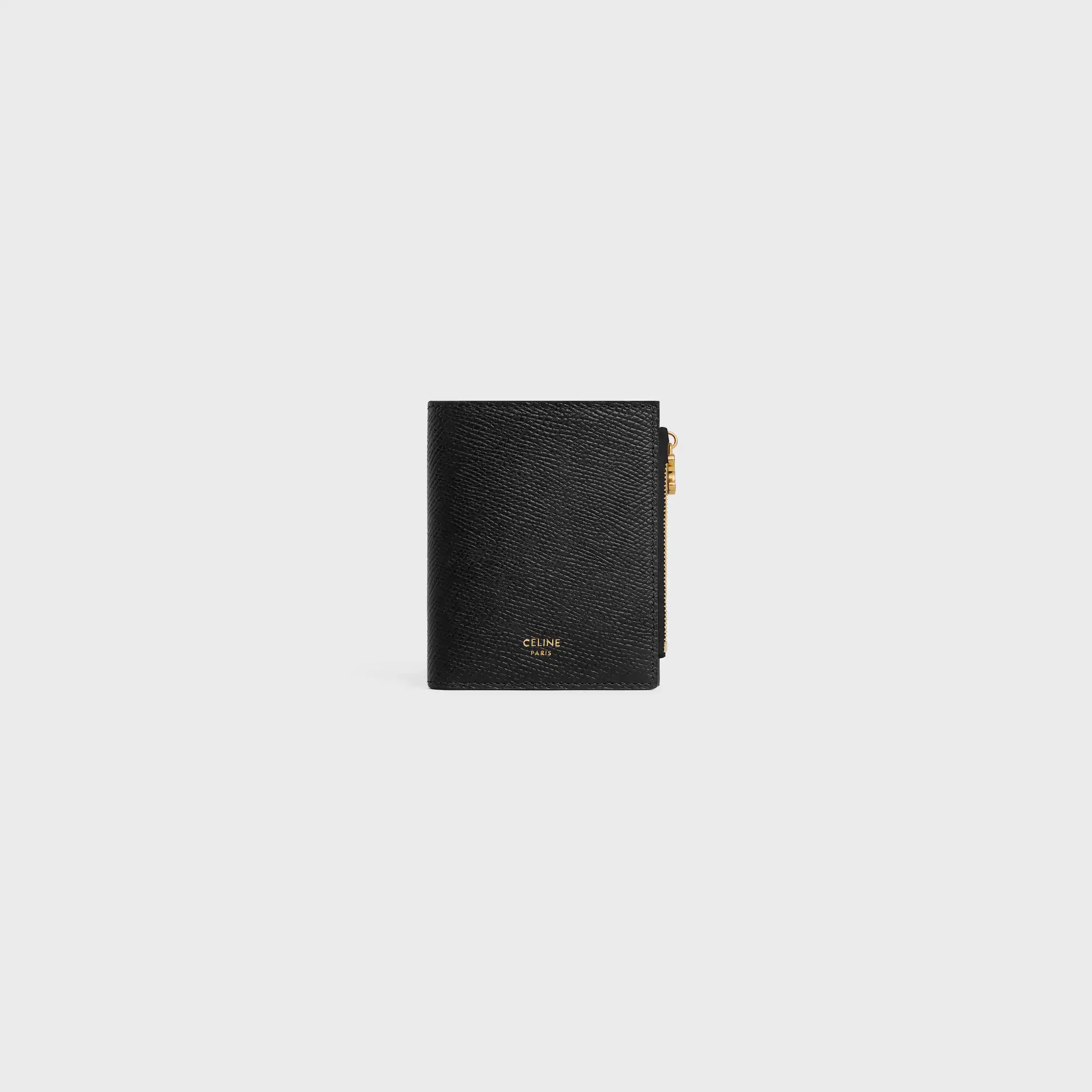 COMPACT WALLET TRIOMPHE CHARMS IN GRAINED CALFSKIN