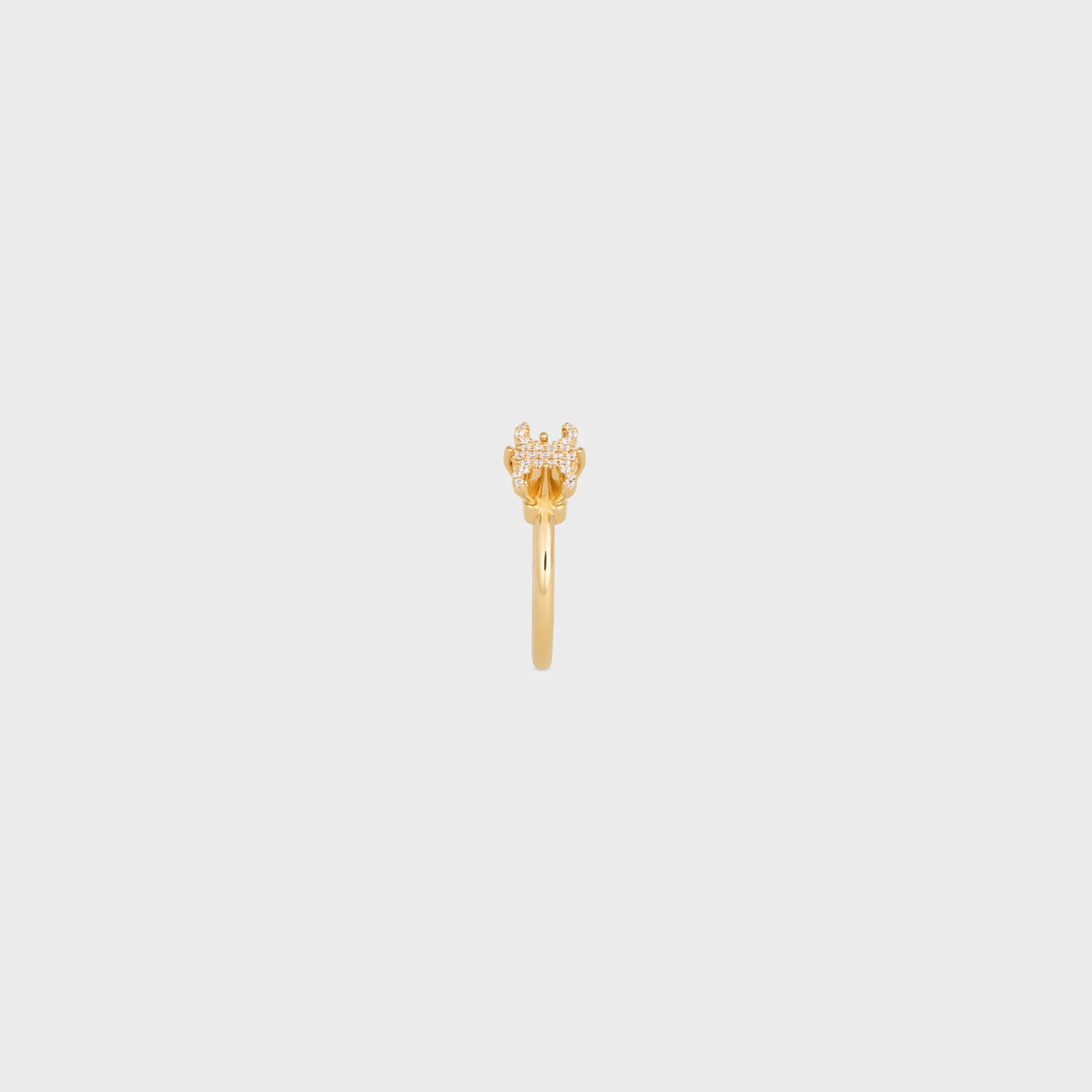 Triomphe Solitaire Sparkle Ring in Strass and Brass with Gold Finish