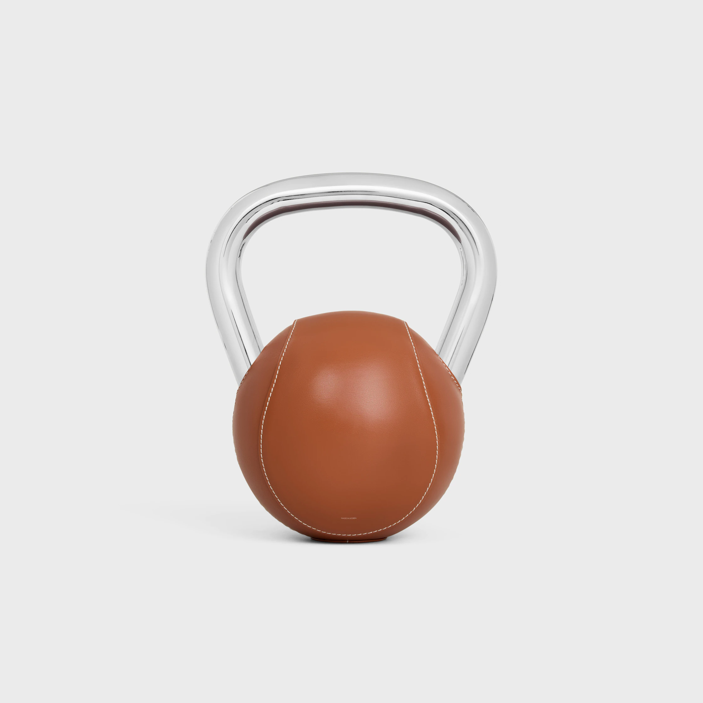 KETTLEBELL 4,5KG IN STEEL AND SMOOTH CALFSKIN