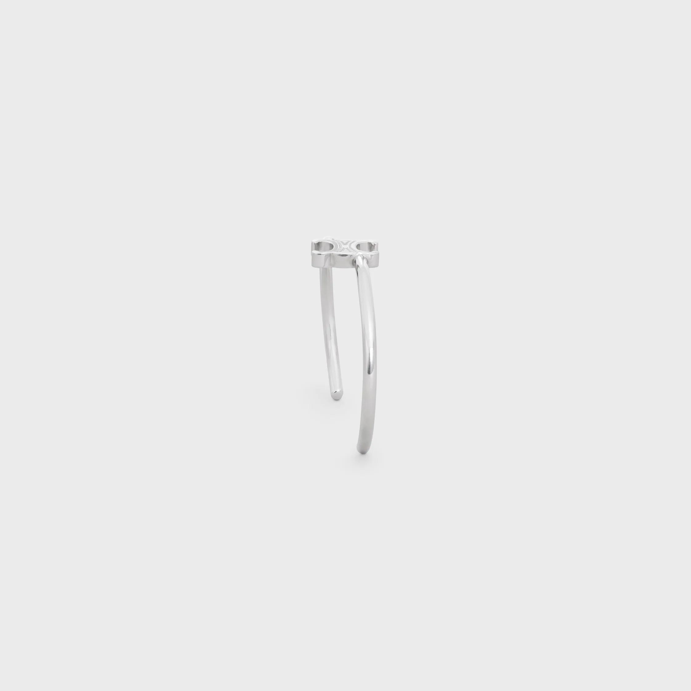 Triomphe Asymmetric Cuff in Brass with Rhodium Finish