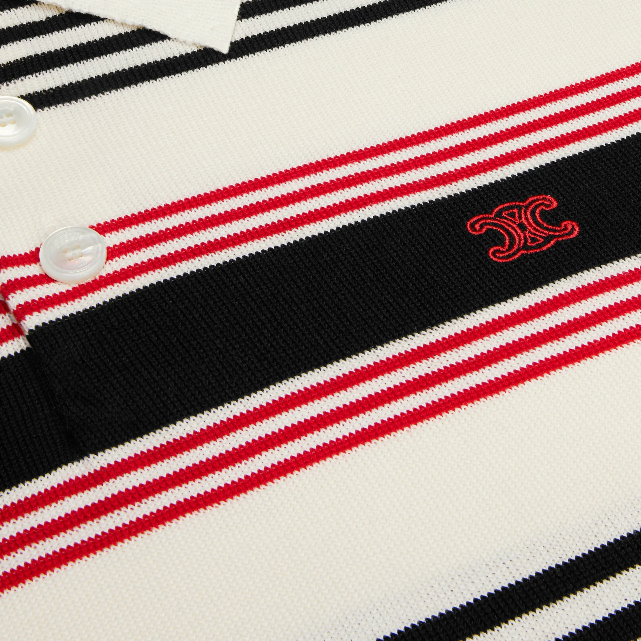 polo sweater IN striped cotton