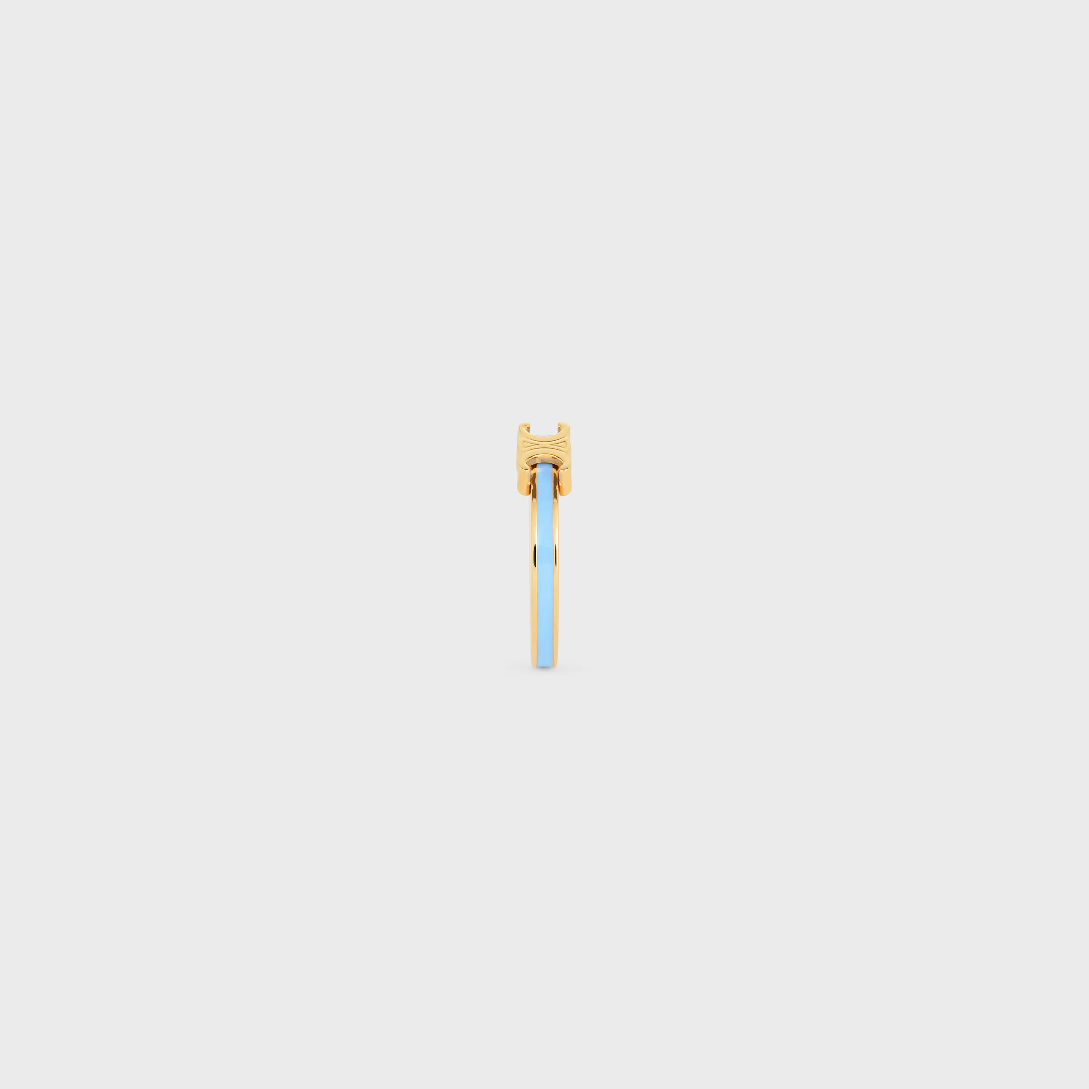 Triomphe Ring in Enamel and Brass with Gold Finish