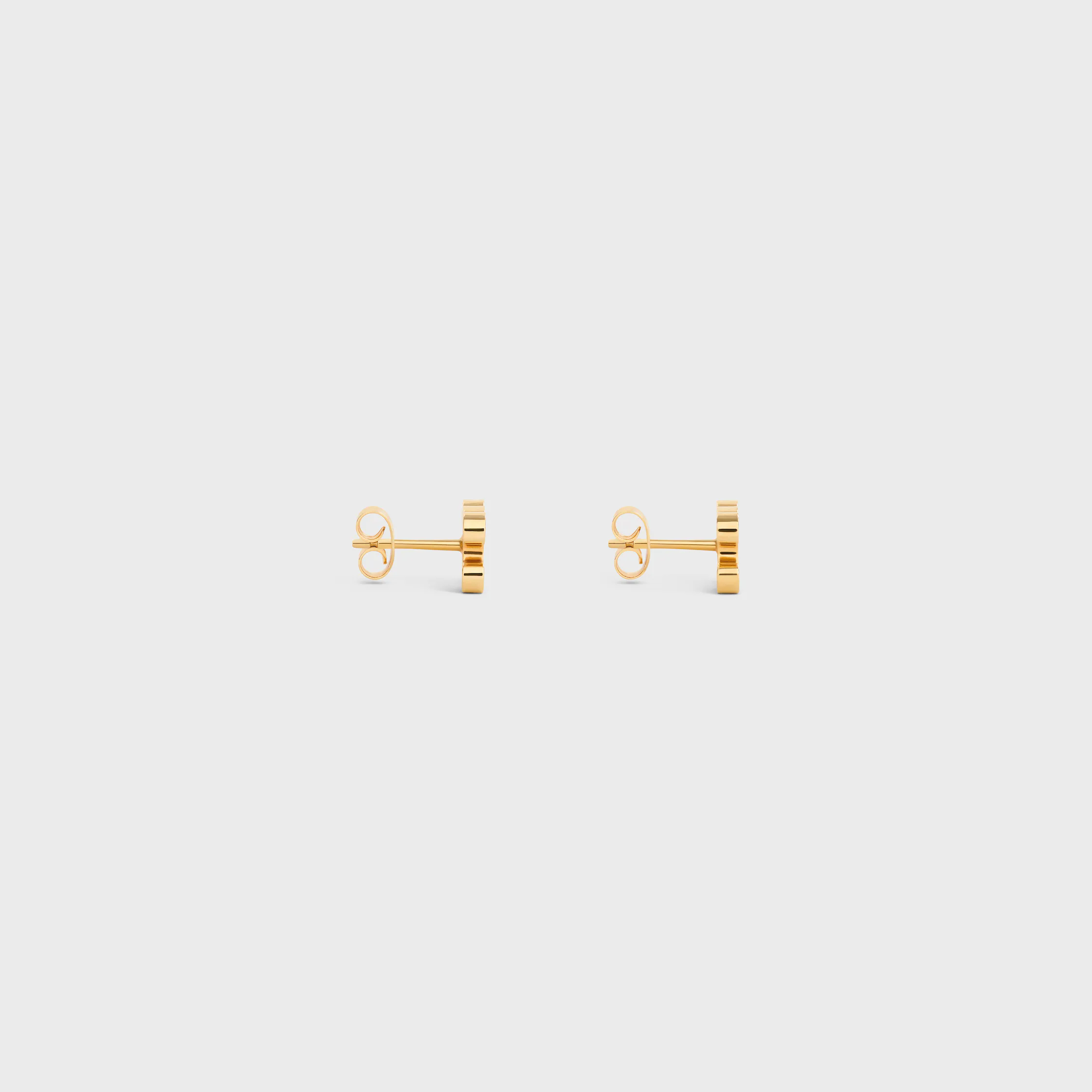 Triomphe Rhinestone Studs in Strass and Brass with Gold Finish