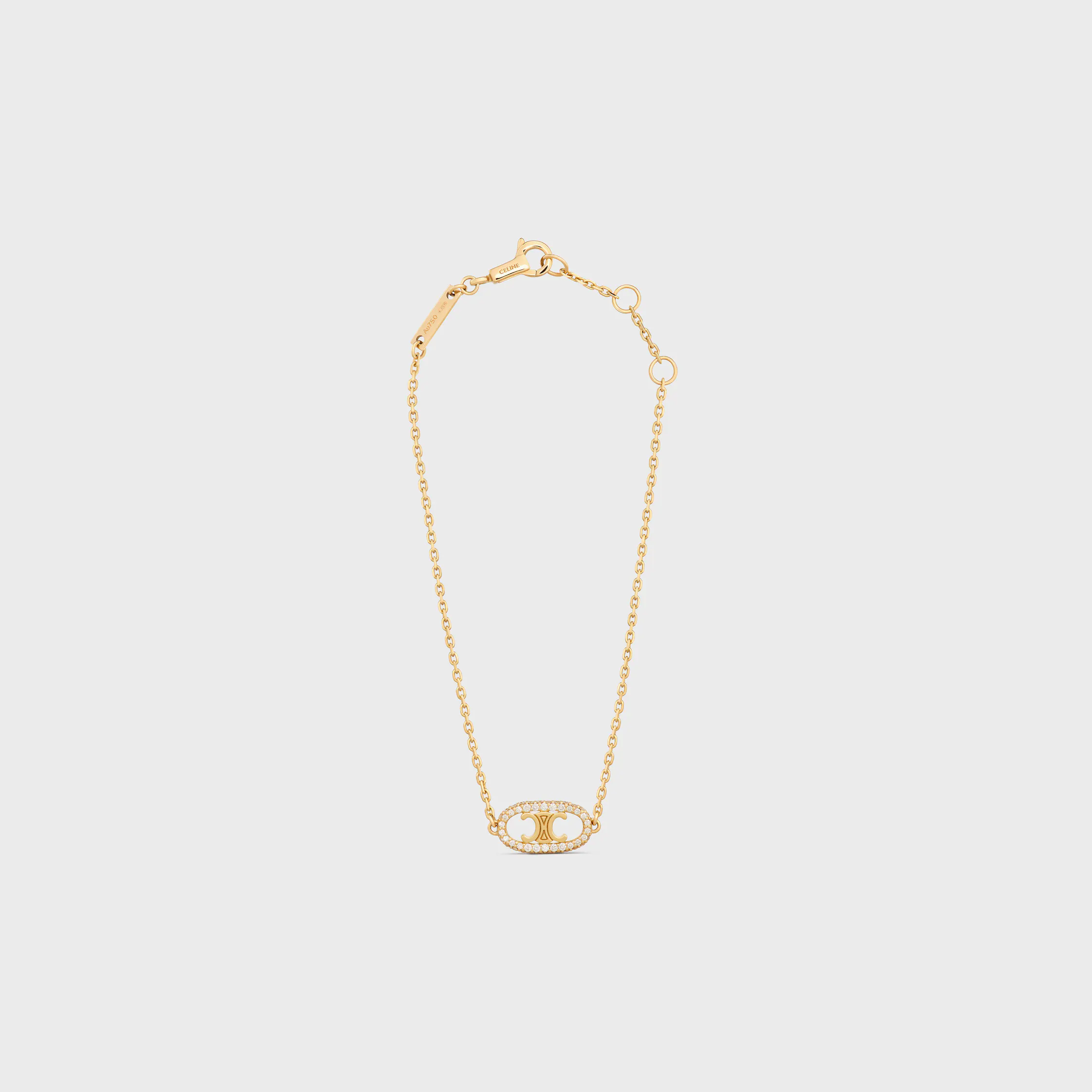 Maillon Triomphe Bracelet in Yellow Gold and Diamonds