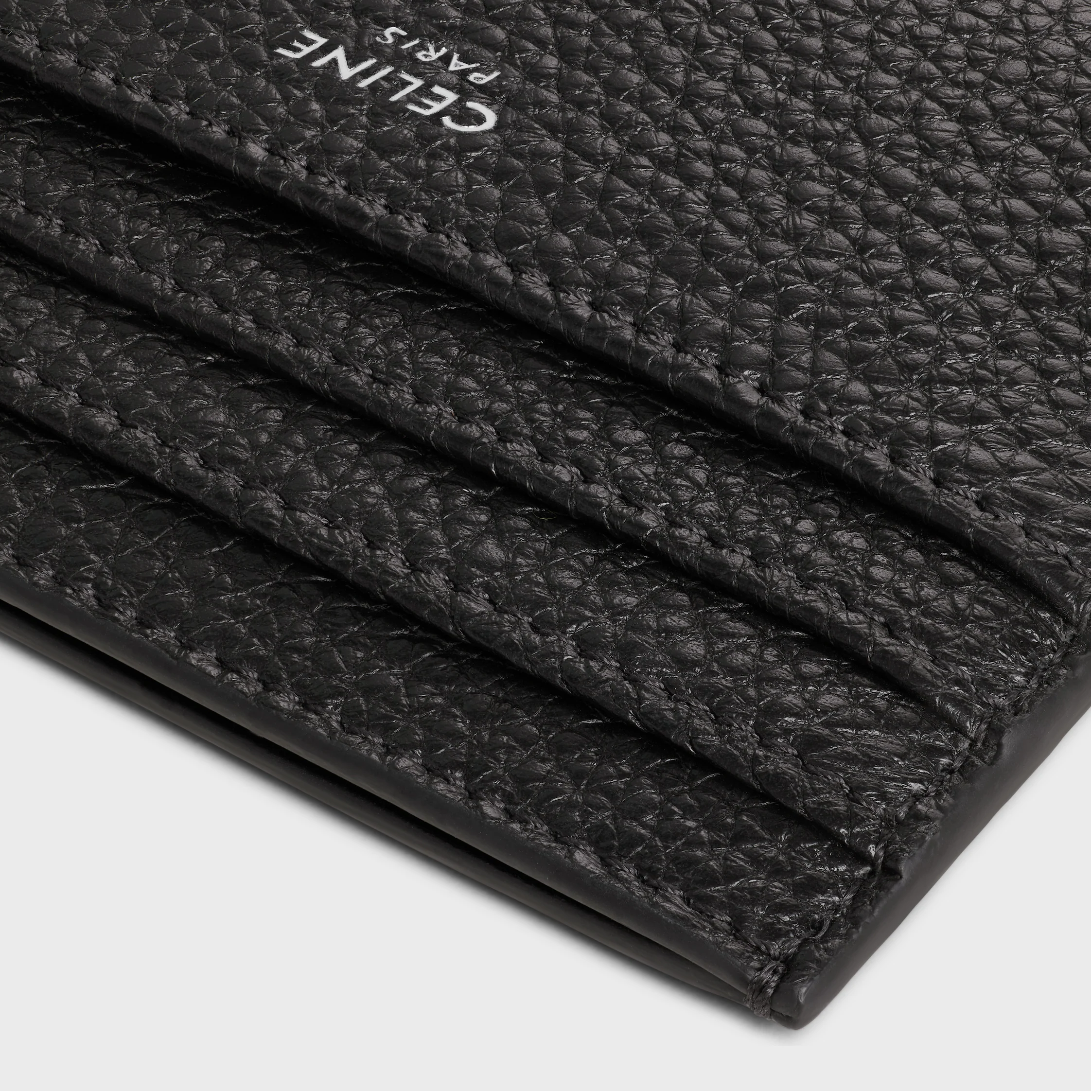 LARGE CARD HOLDER IN GRAINED CALFSKIN