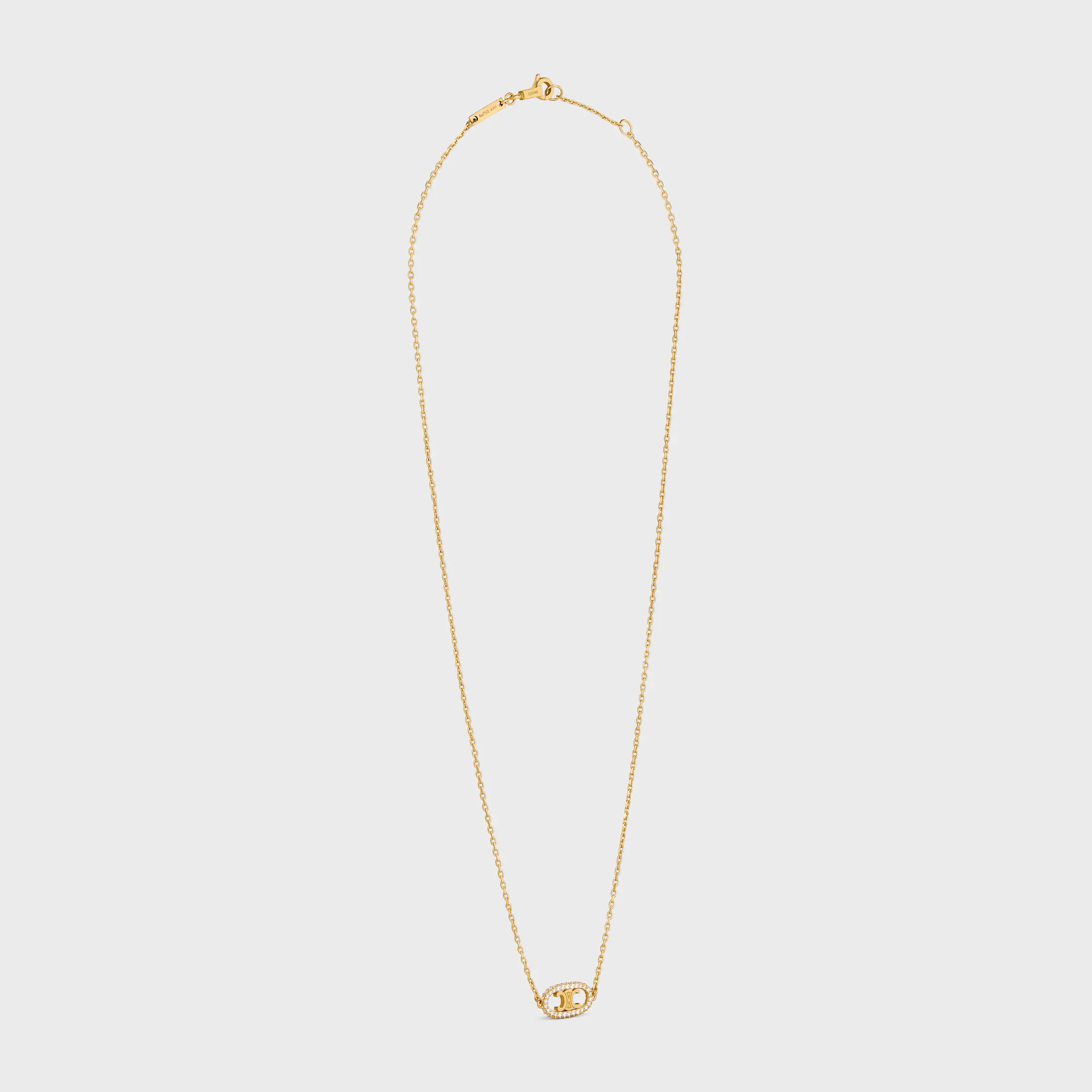 Maillon Triomphe Necklace in Yellow Gold and Diamonds