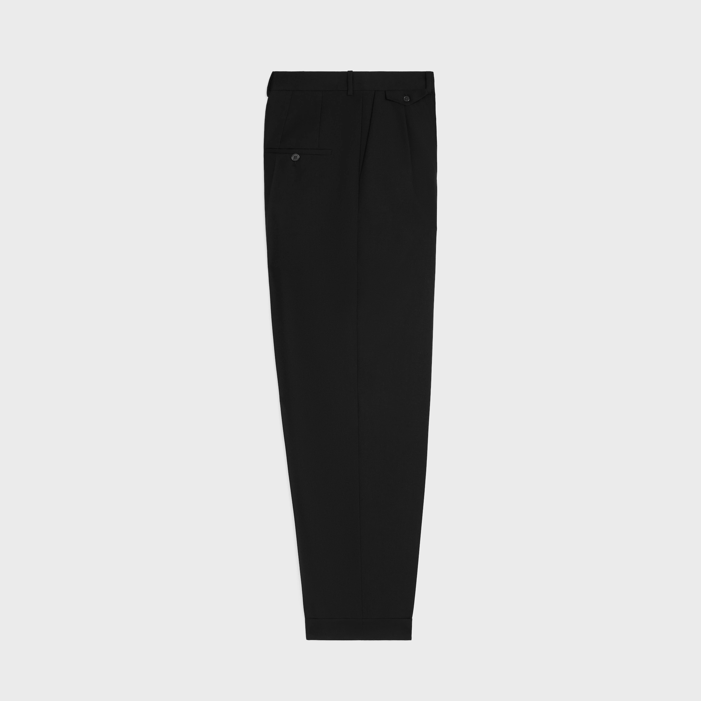 pleated trousers IN wool gabardine