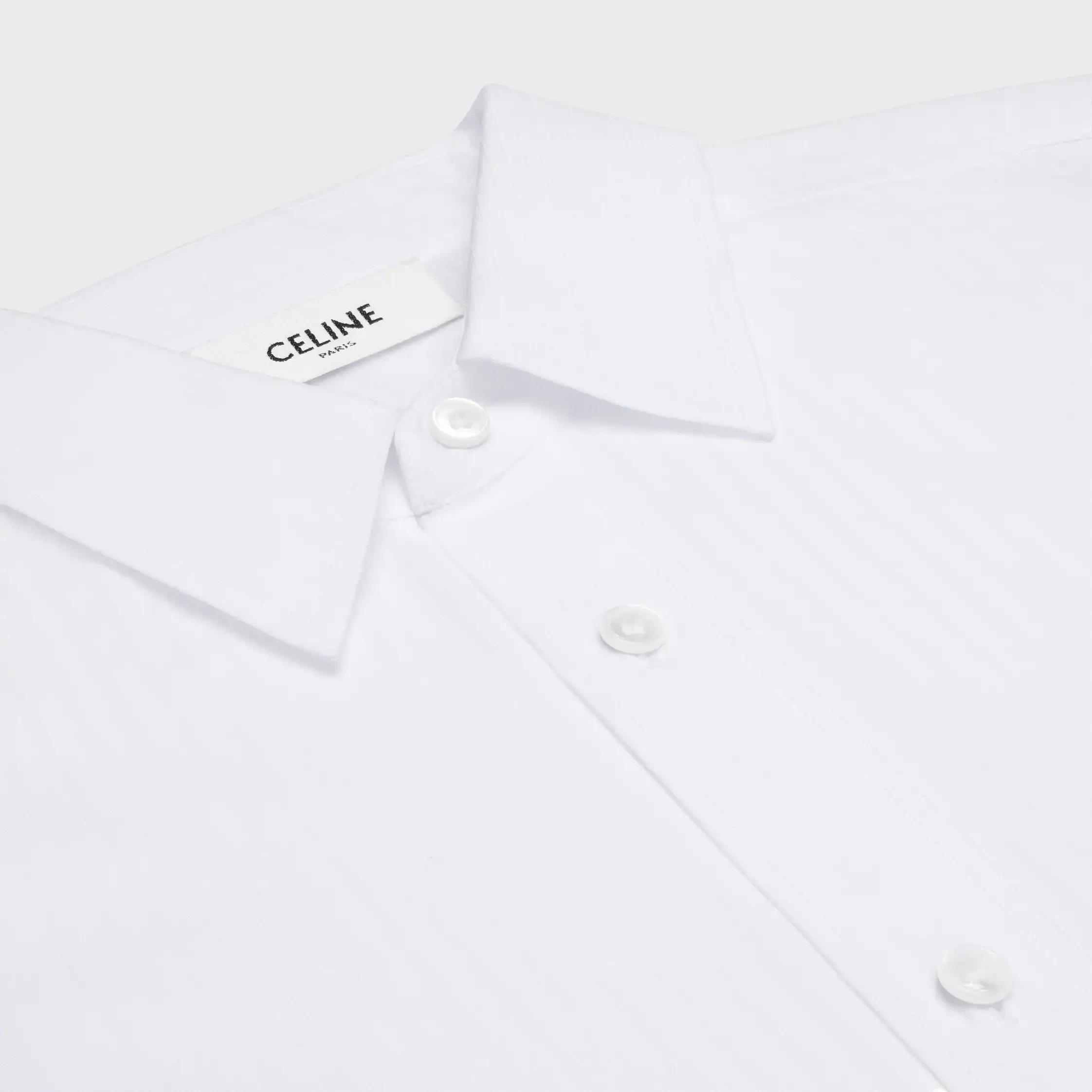 cropped shirt in striped cotton