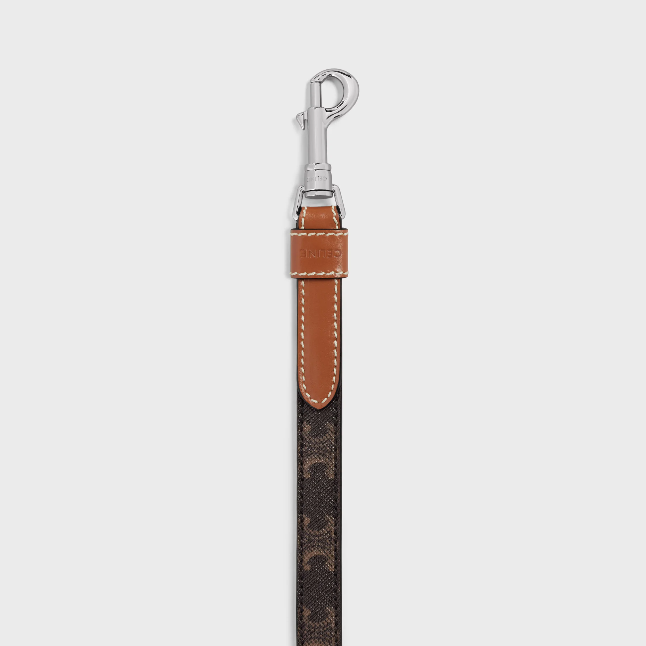 Thin Dog Leash in Triomphe Canvas and Calfskin