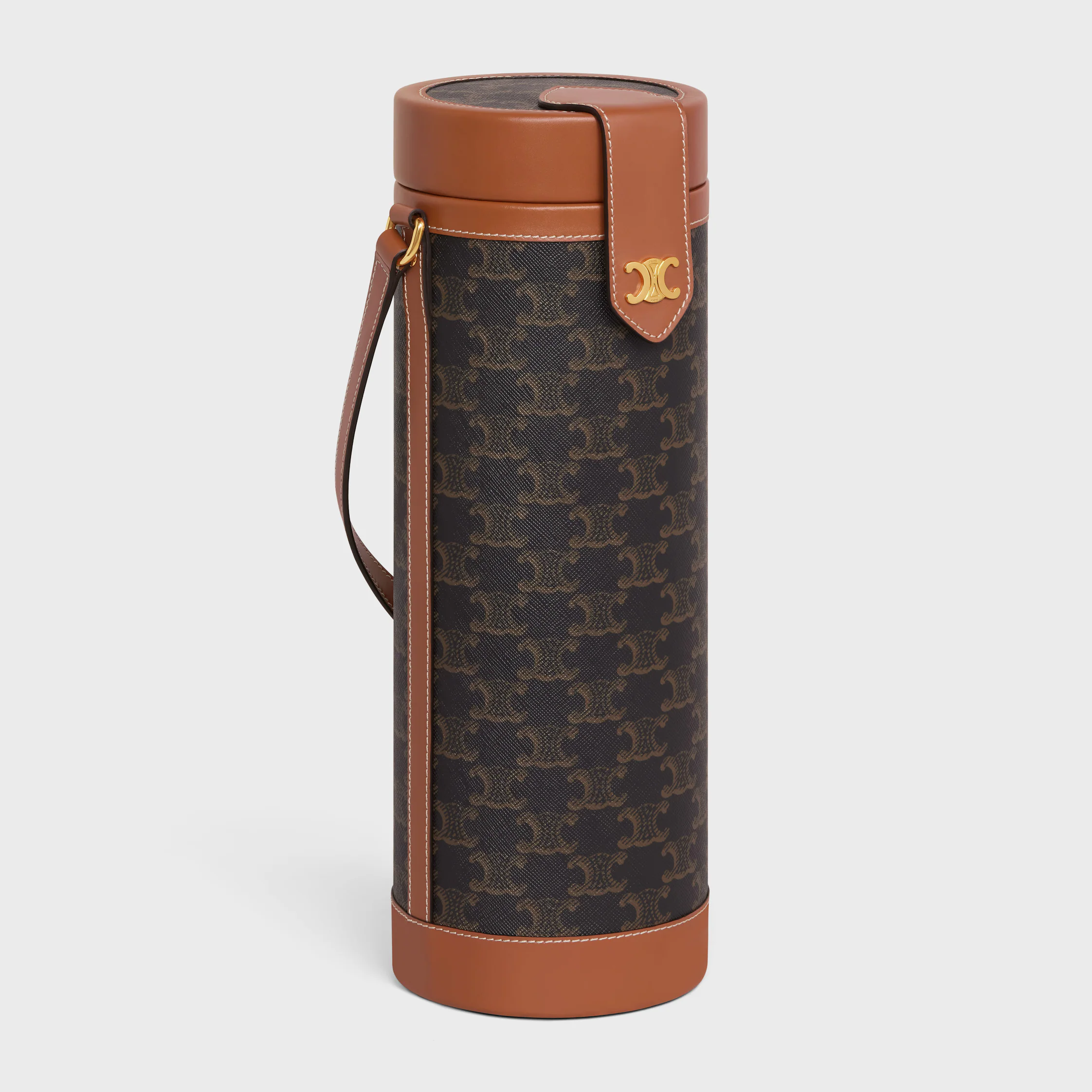 champagne case in triomphe canvas and calfskin