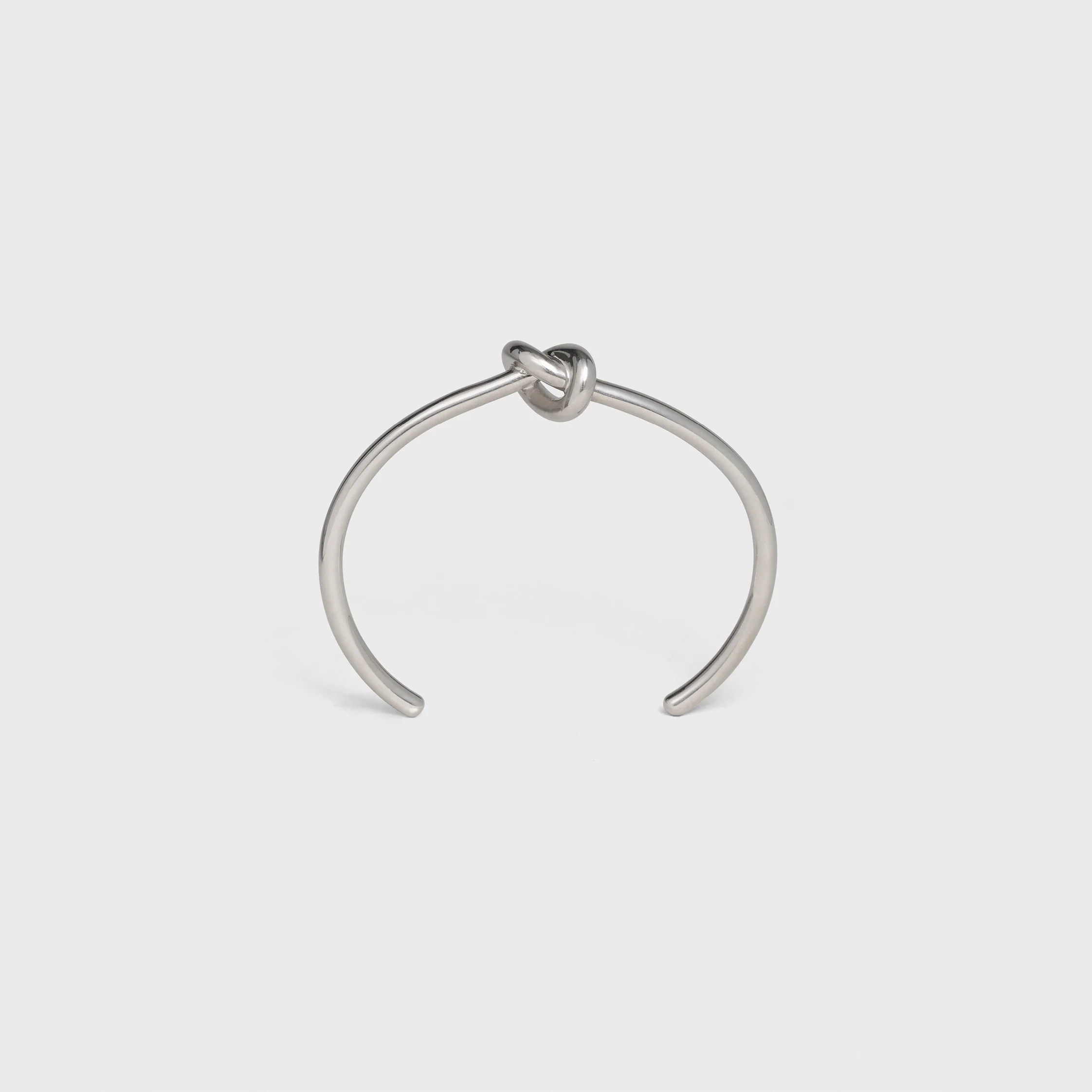 Knot extra-thin bracelet in brass with rhodium finish