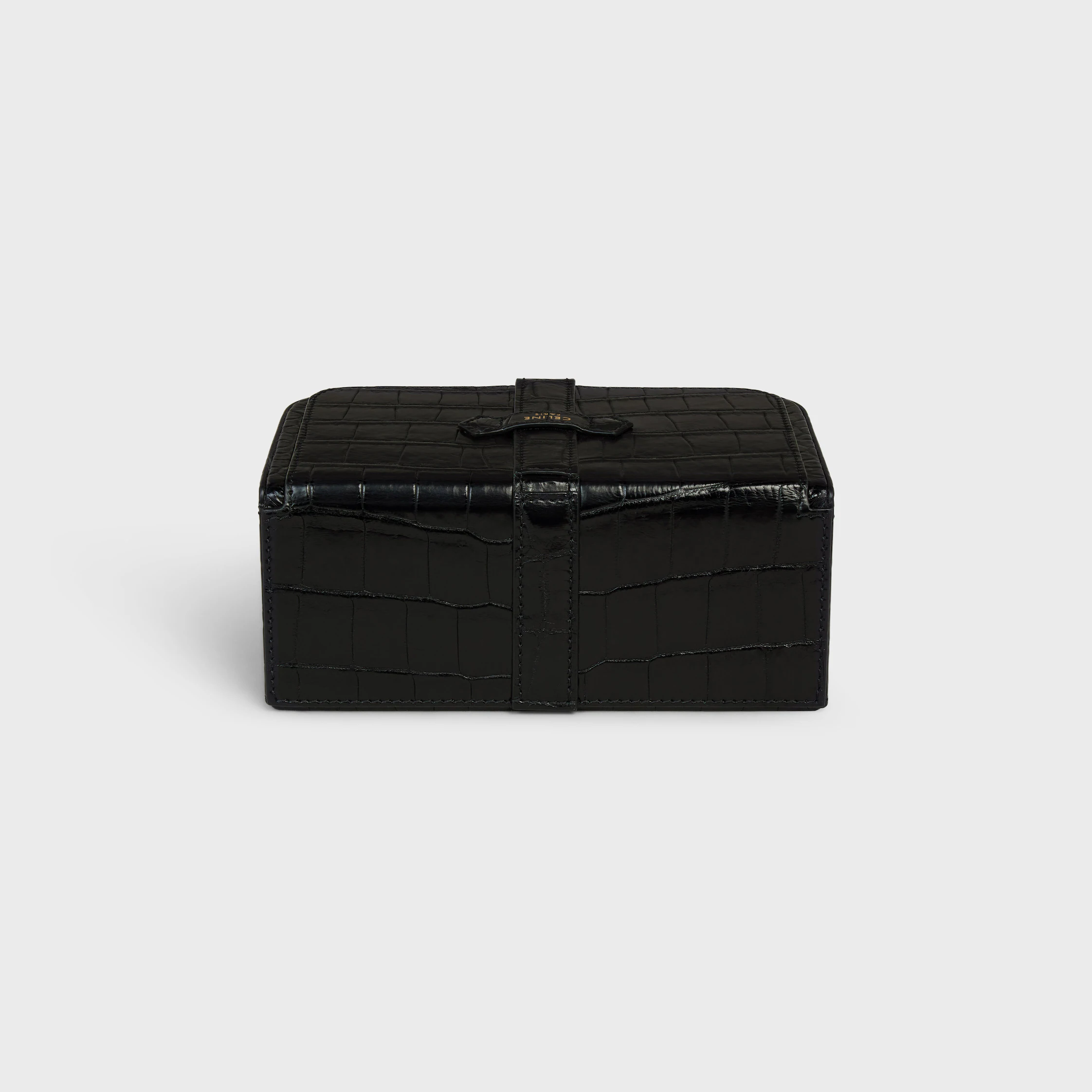 large jewels case in crocodile
