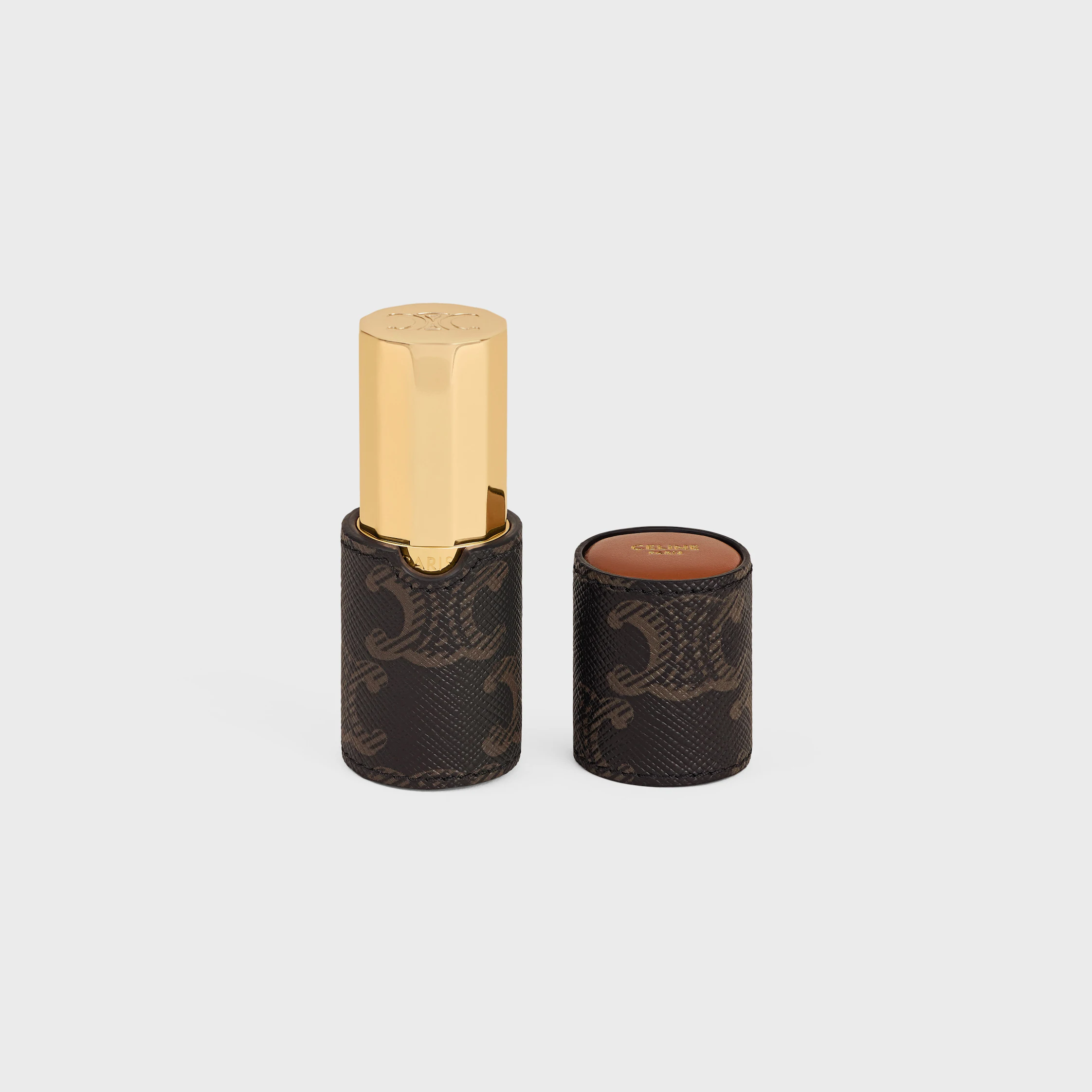 LIPSTICK HOLDER IN TRIOMPHE CANVAS AND CALFSKIN