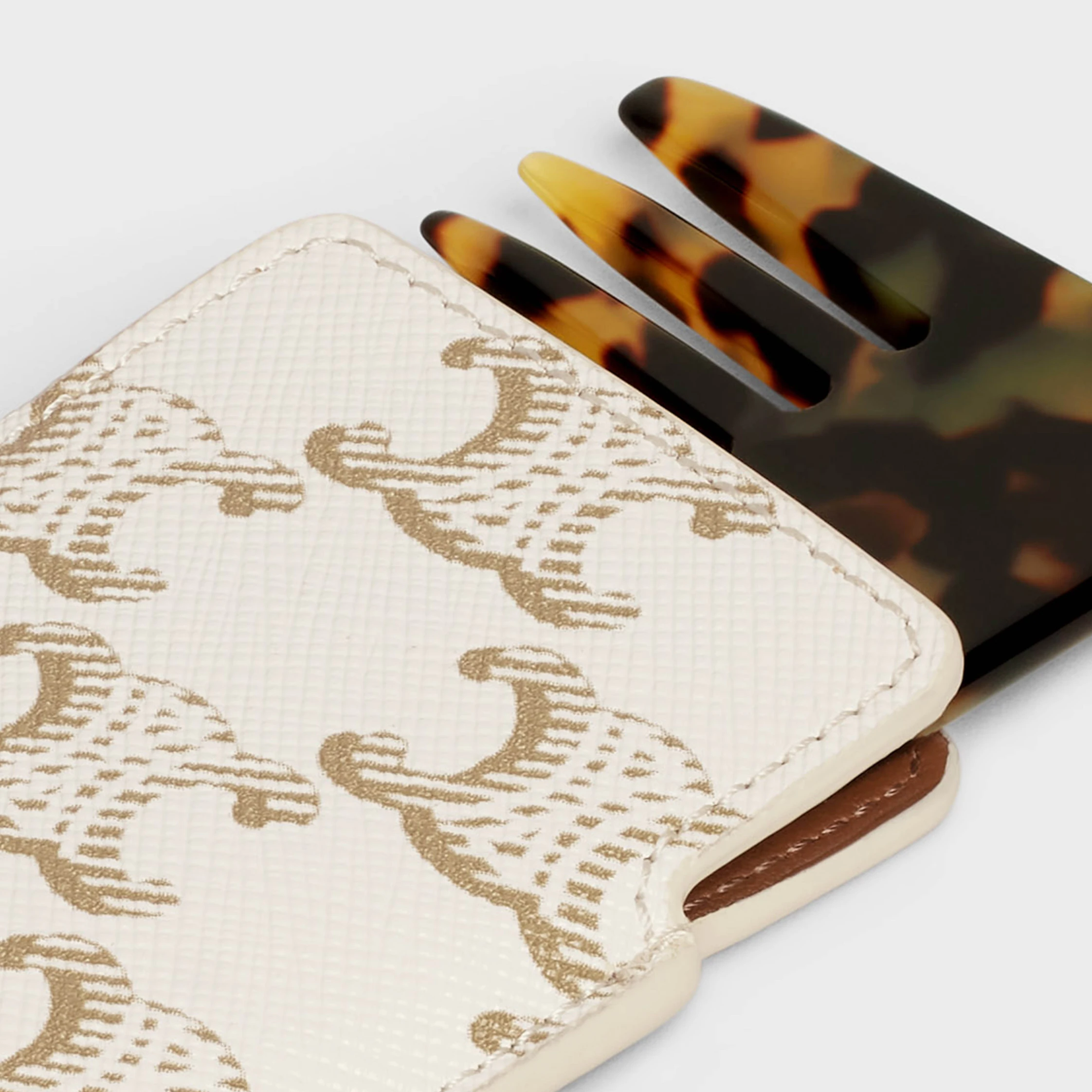 SMALL HAIR COMB IN TRIOMPHE CANVAS