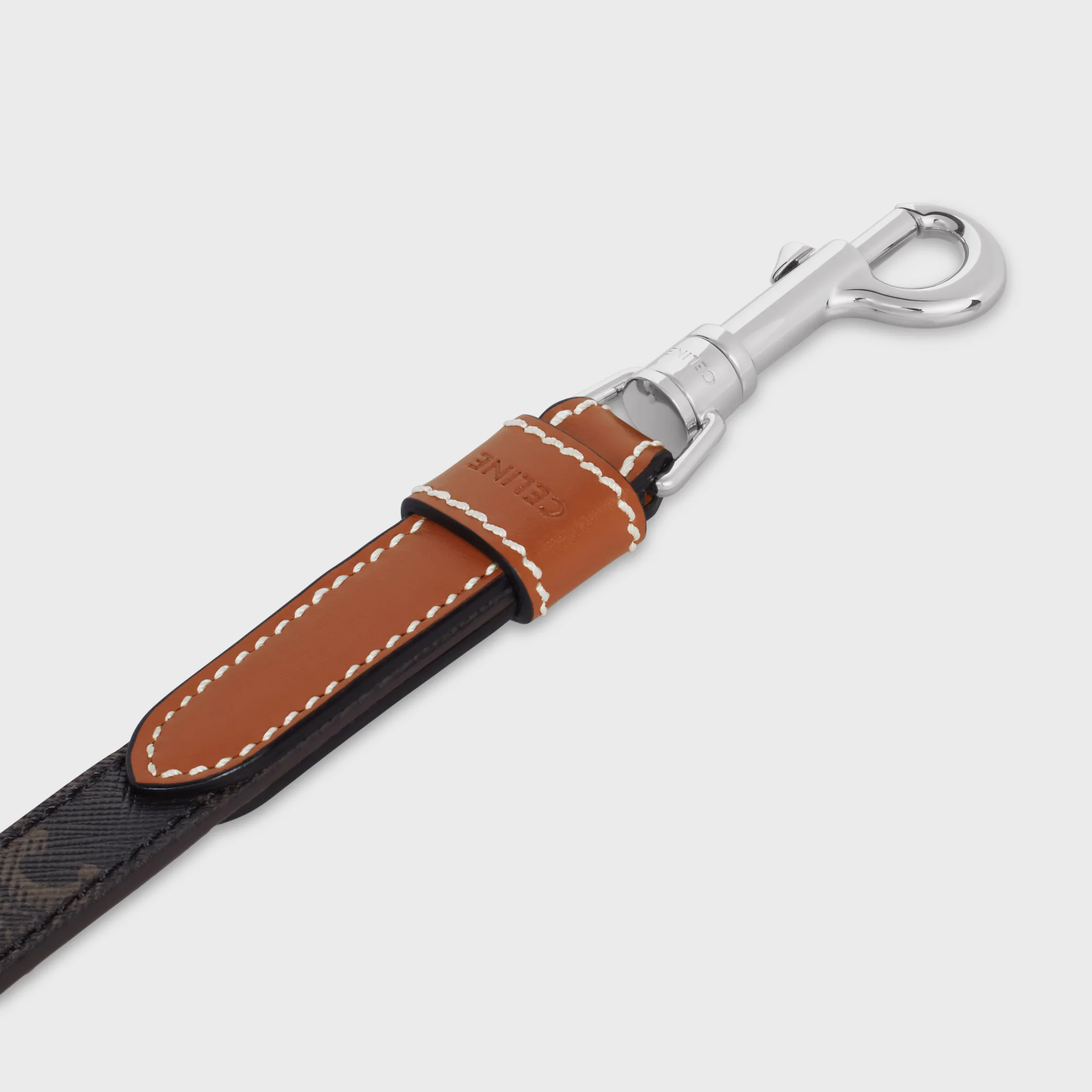 Adjustable Dog Leash in Triomphe Canvas and Calfskin