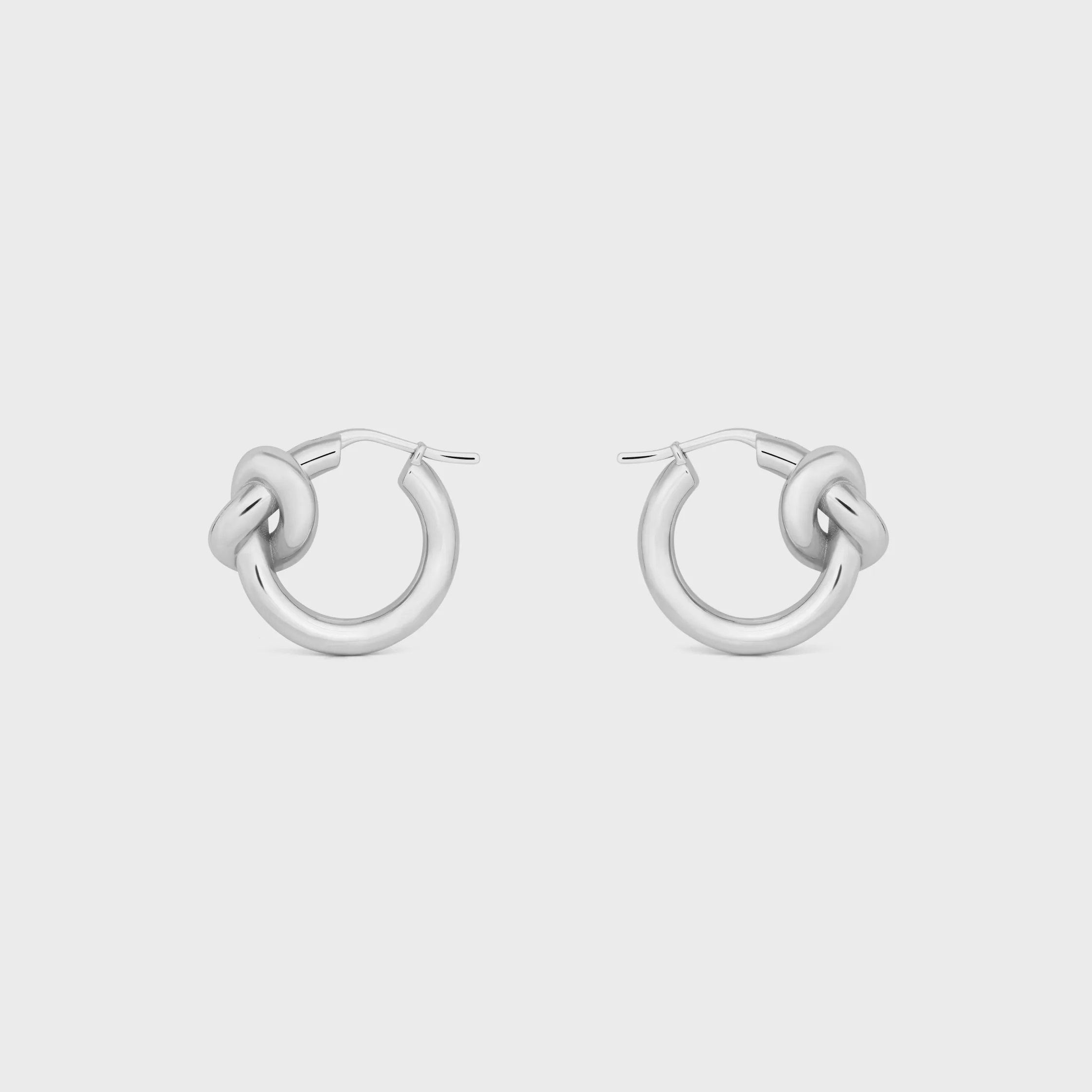 Knot Hoops in Brass with Rhodium finish