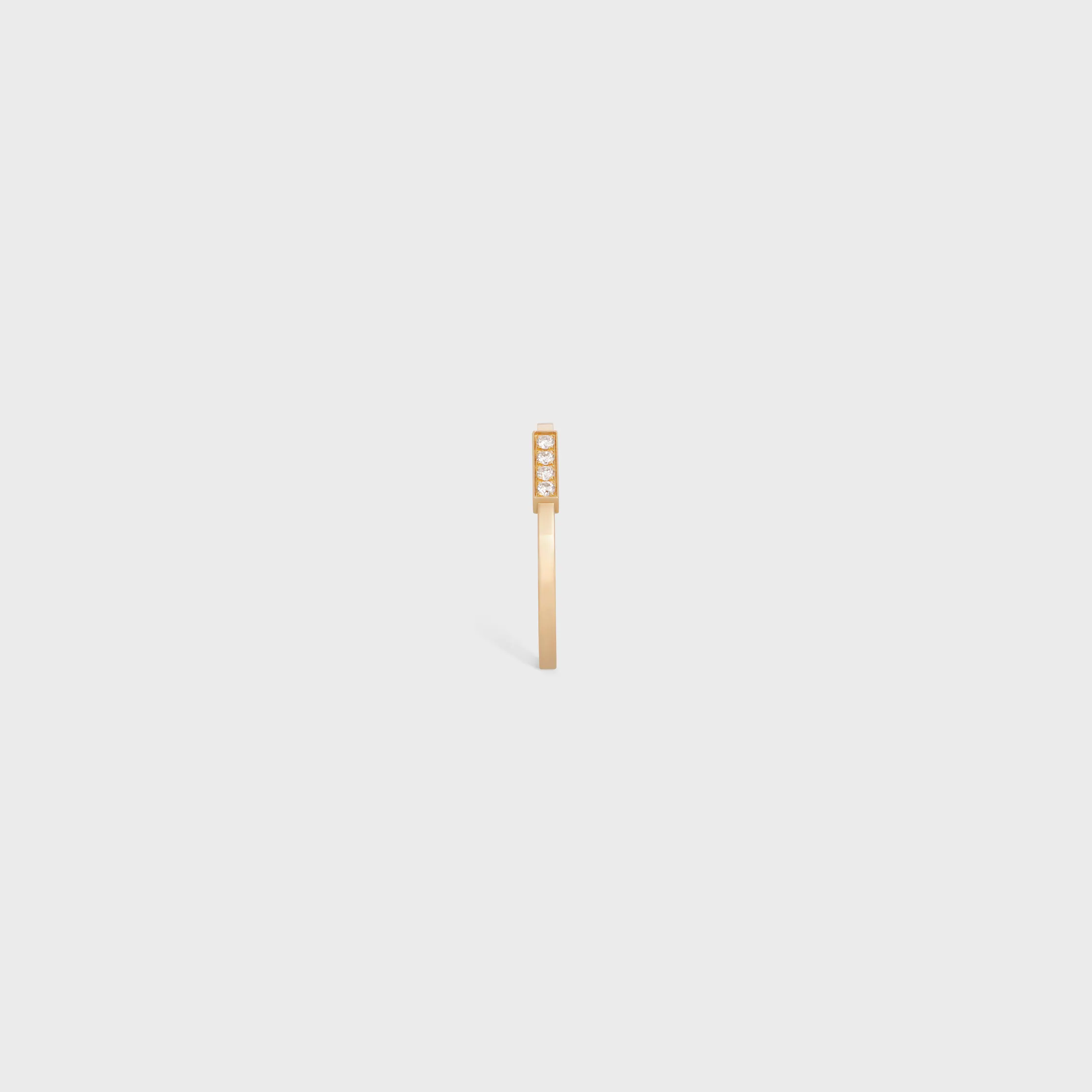 Celine Line Ring in Yellow Gold and Diamonds