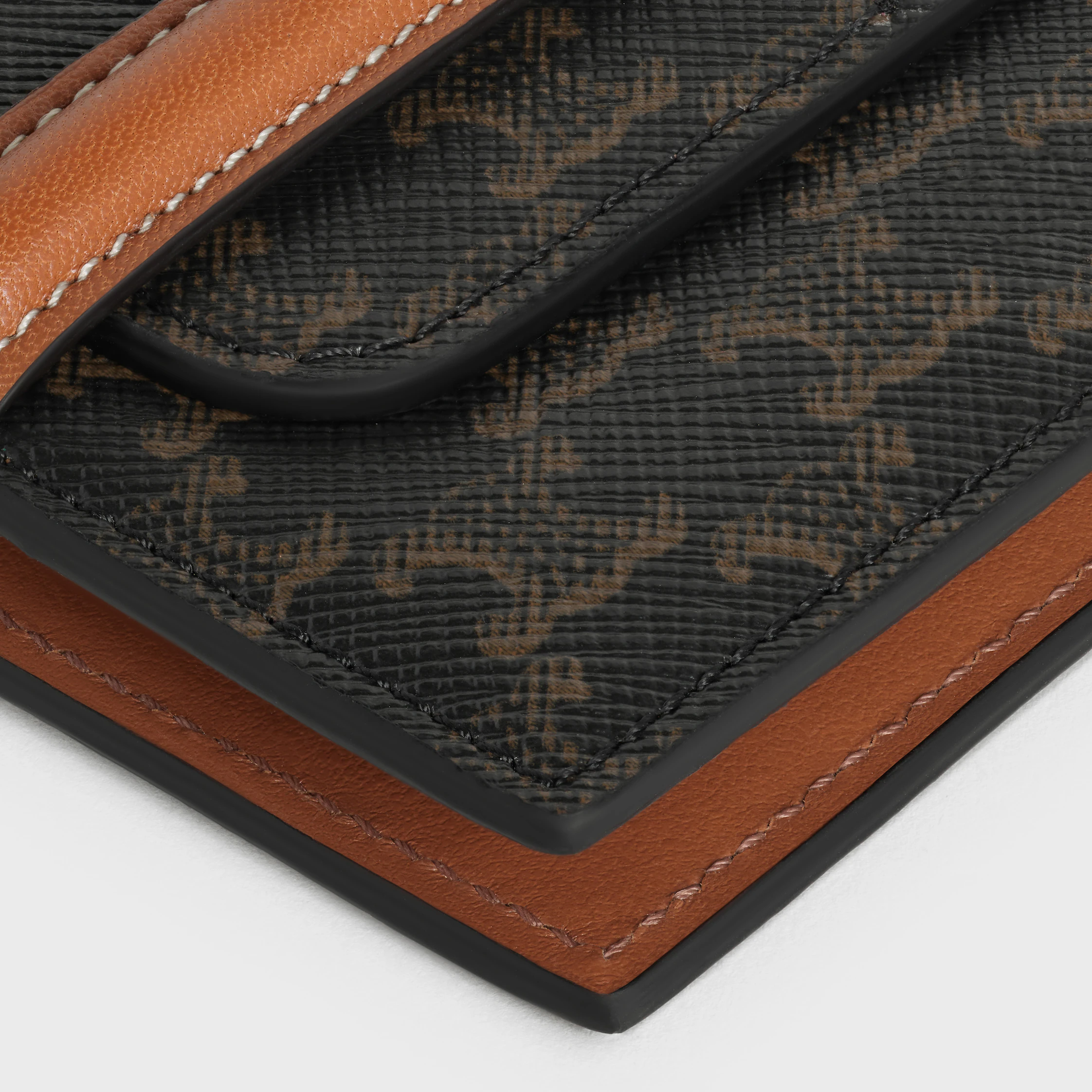 Origami card holder IN Triomphe Canvas and lambskin