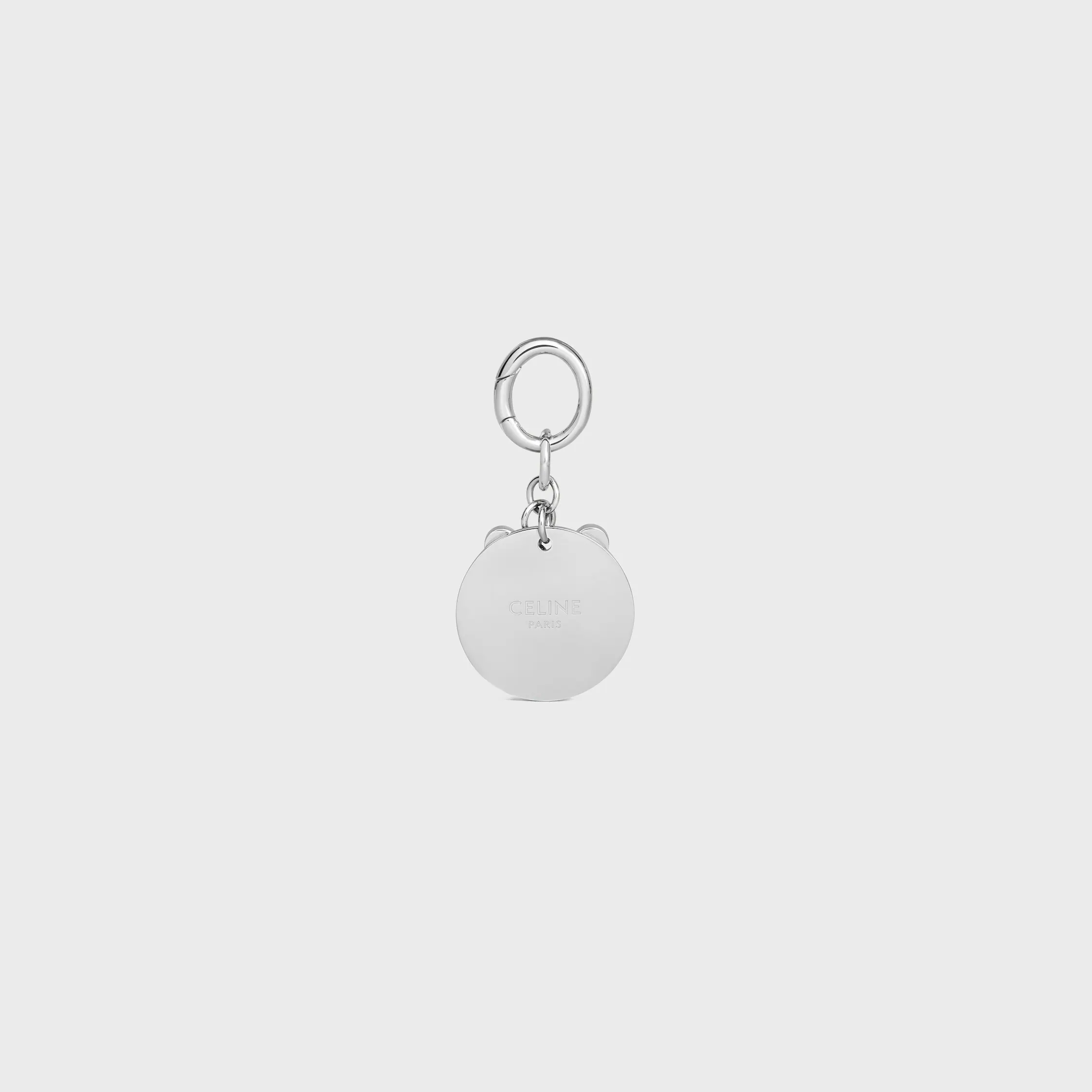 Bone strass plate dog medal in brass