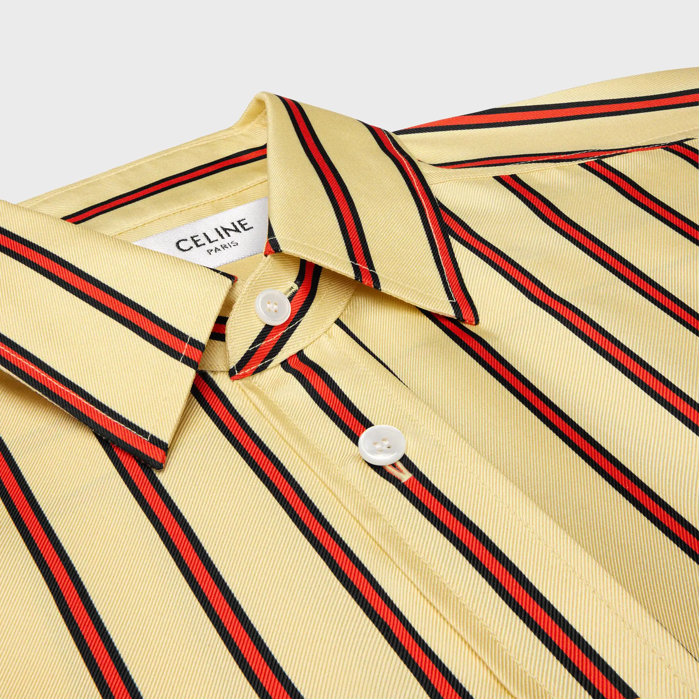 oversized shirt IN striped silk twill